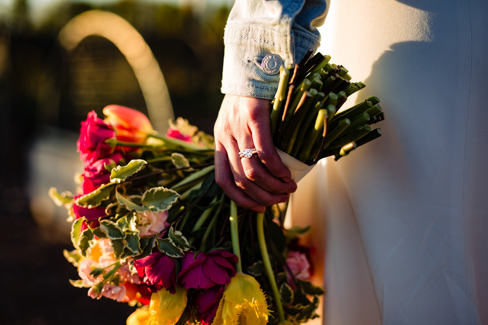 spring bridal bouquet at cornman farm
