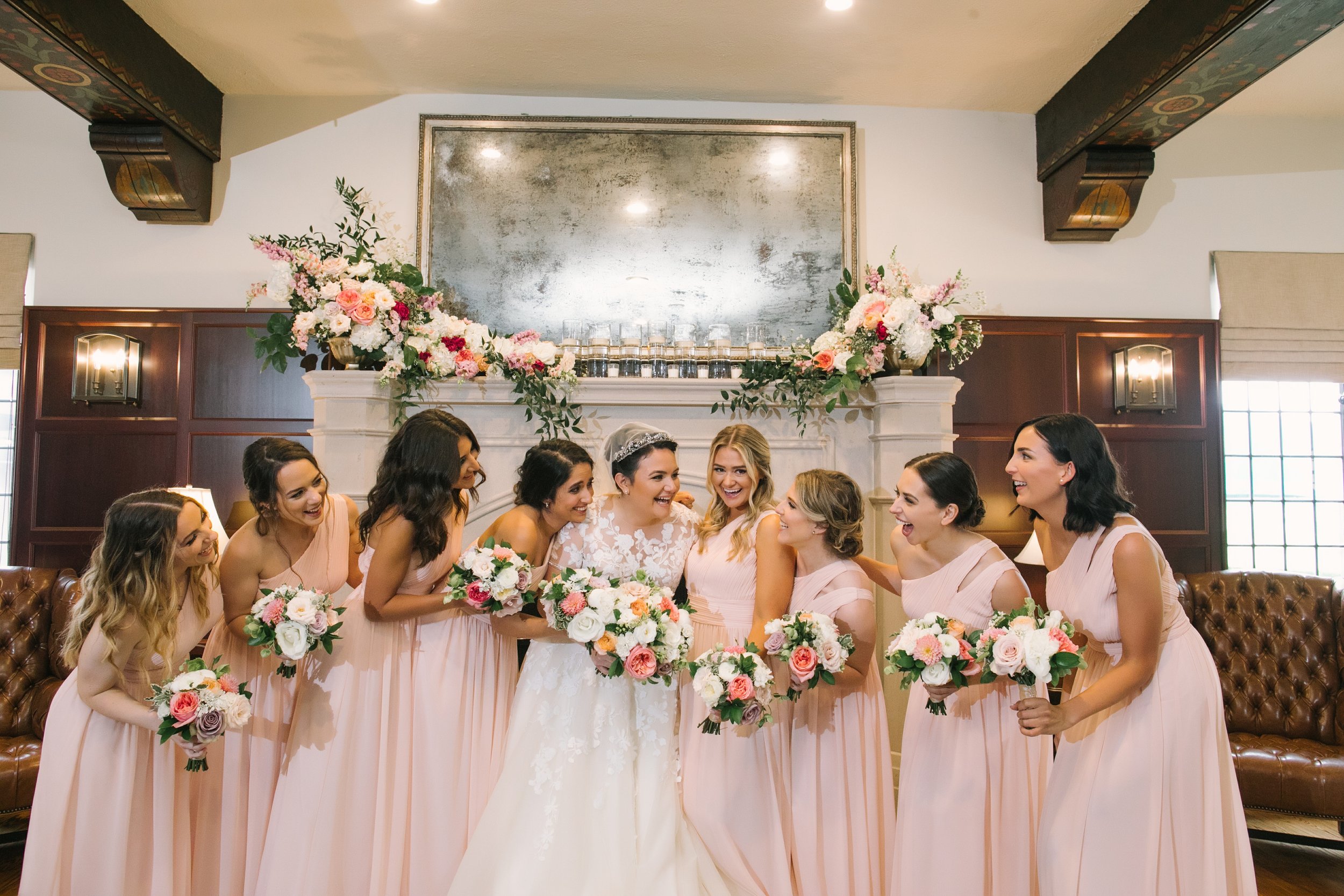 Bridal party at Birmingham Country Club