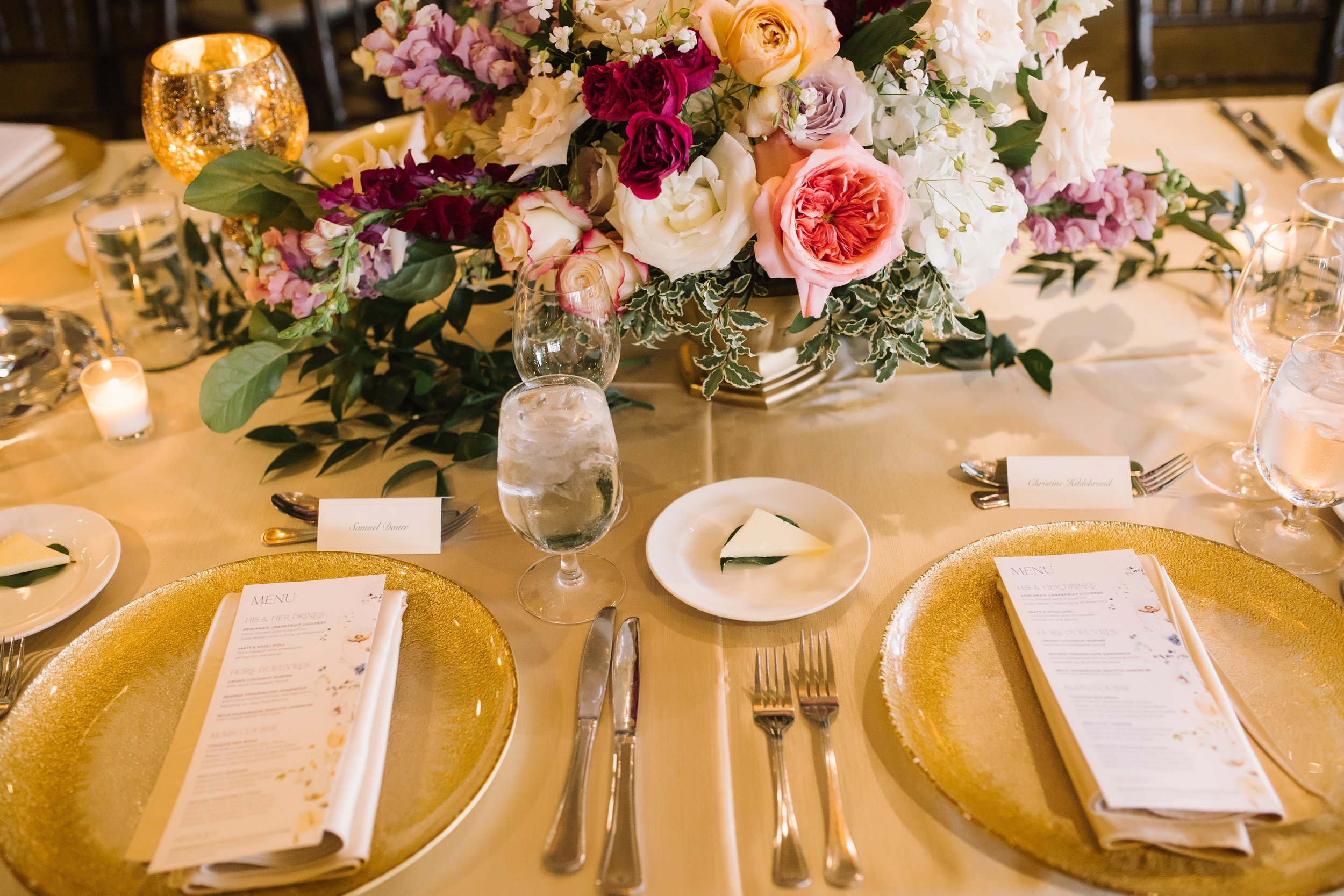 Wedding Reception Centerpieces at Birmingham Country Club