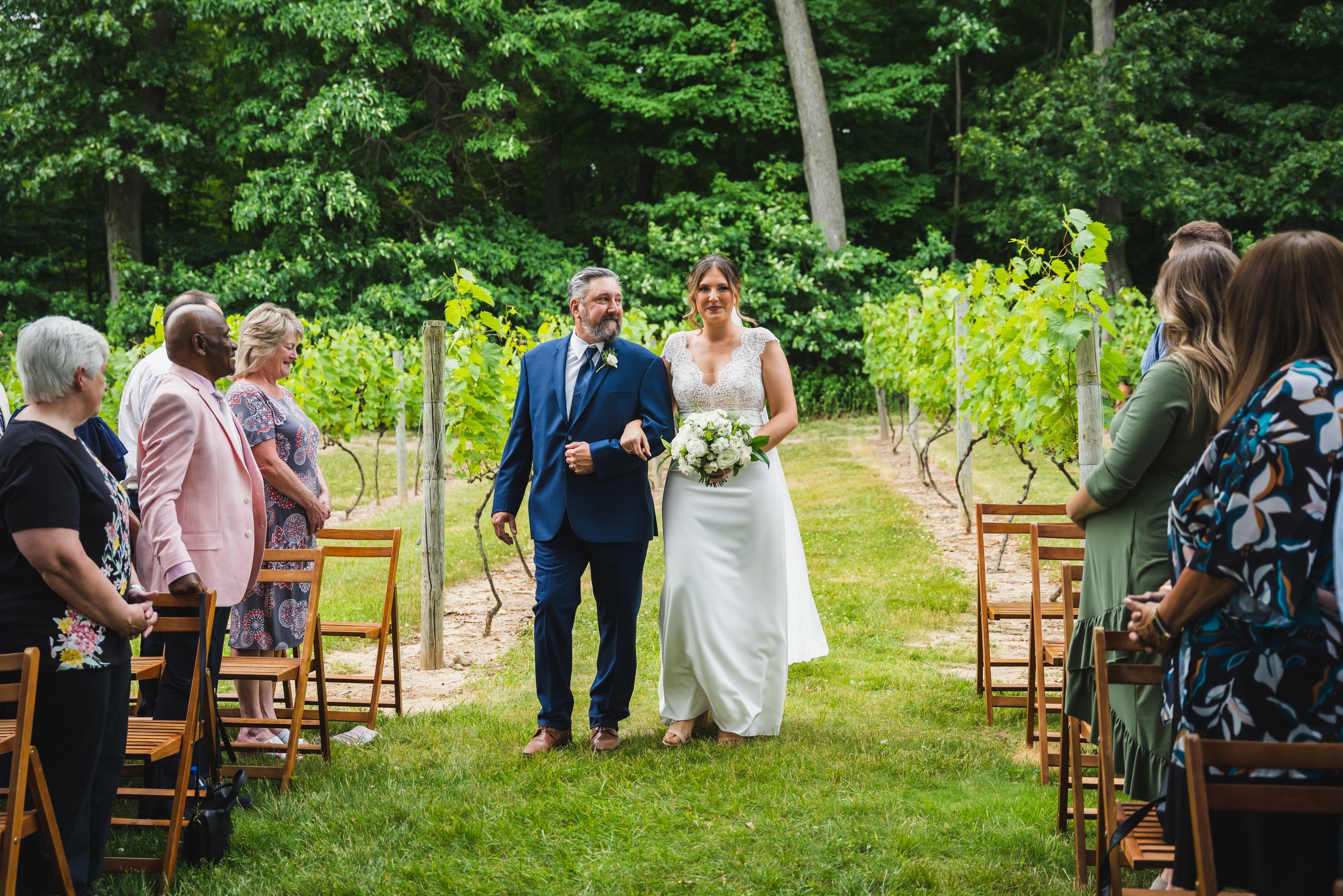 Black barn winery and vineyard wedding