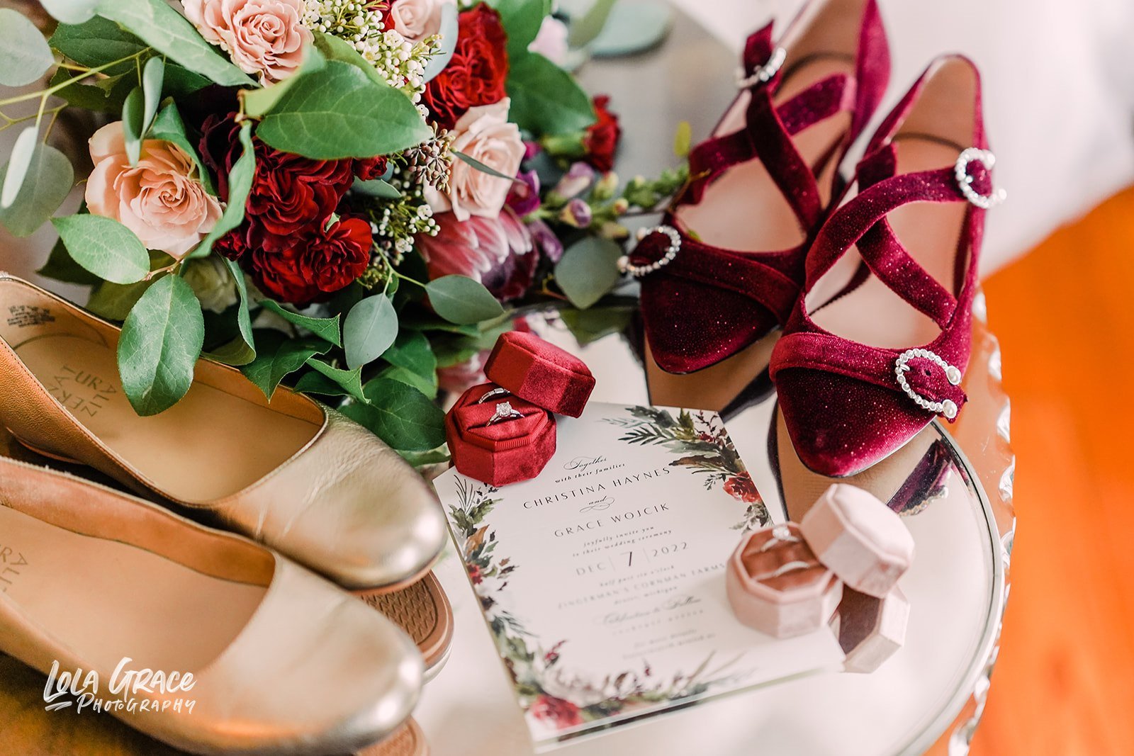 winter Cornman farms wedding flowers