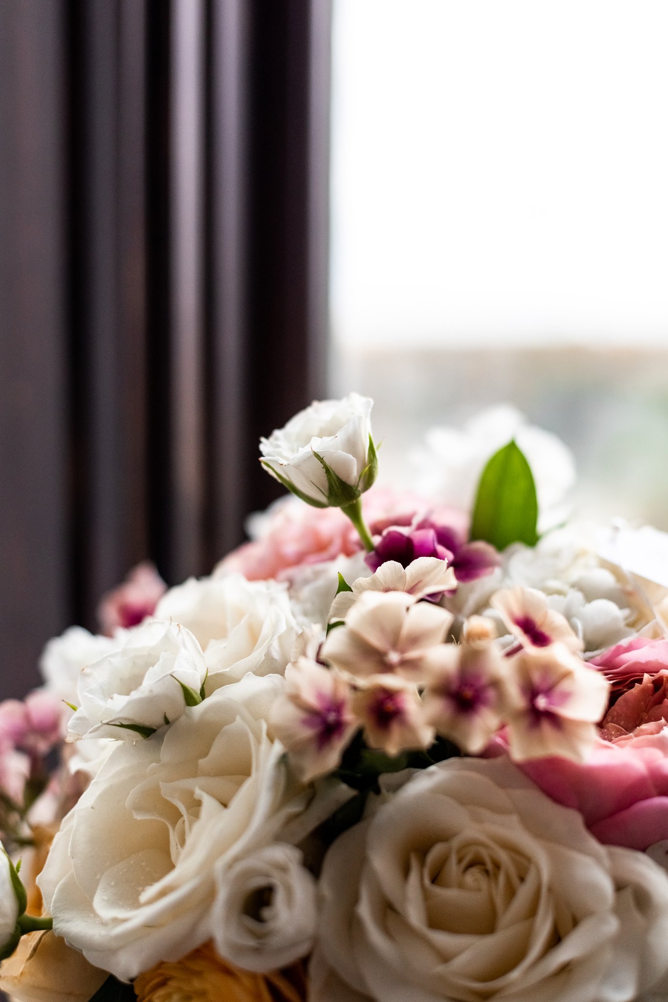 Fall bouquet featuring cherry caramel phlox and dahlia