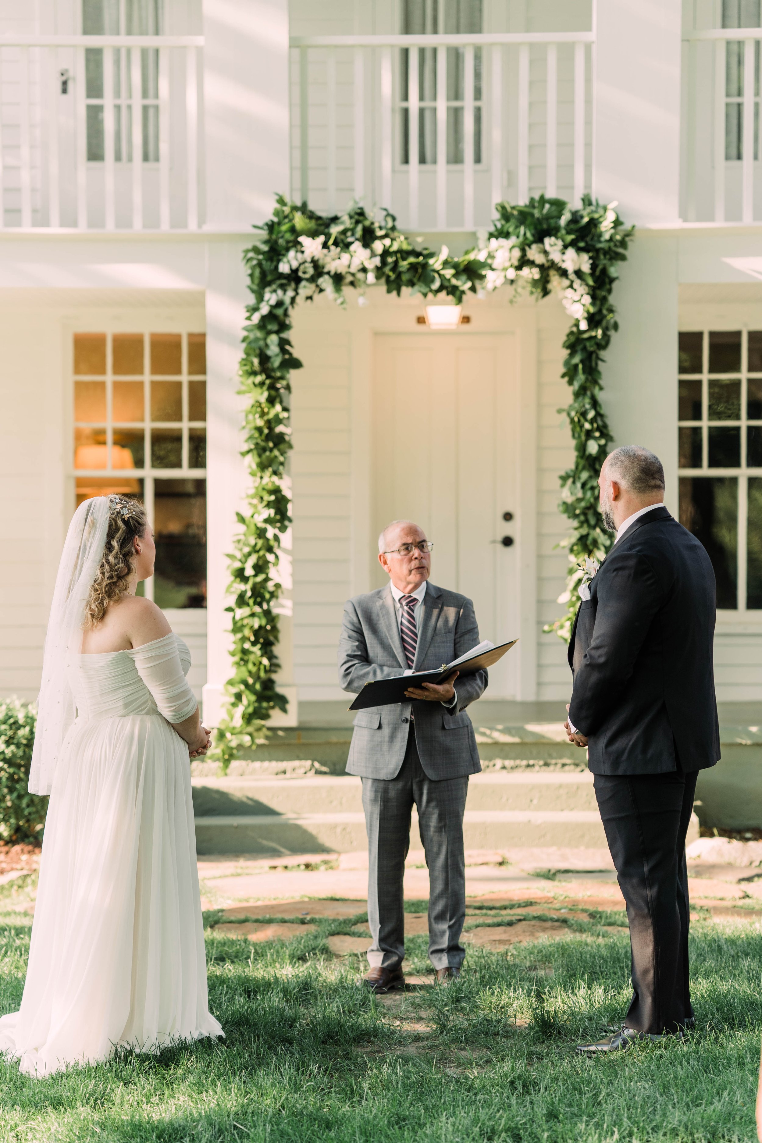 Foliage garland for wedding ceremony