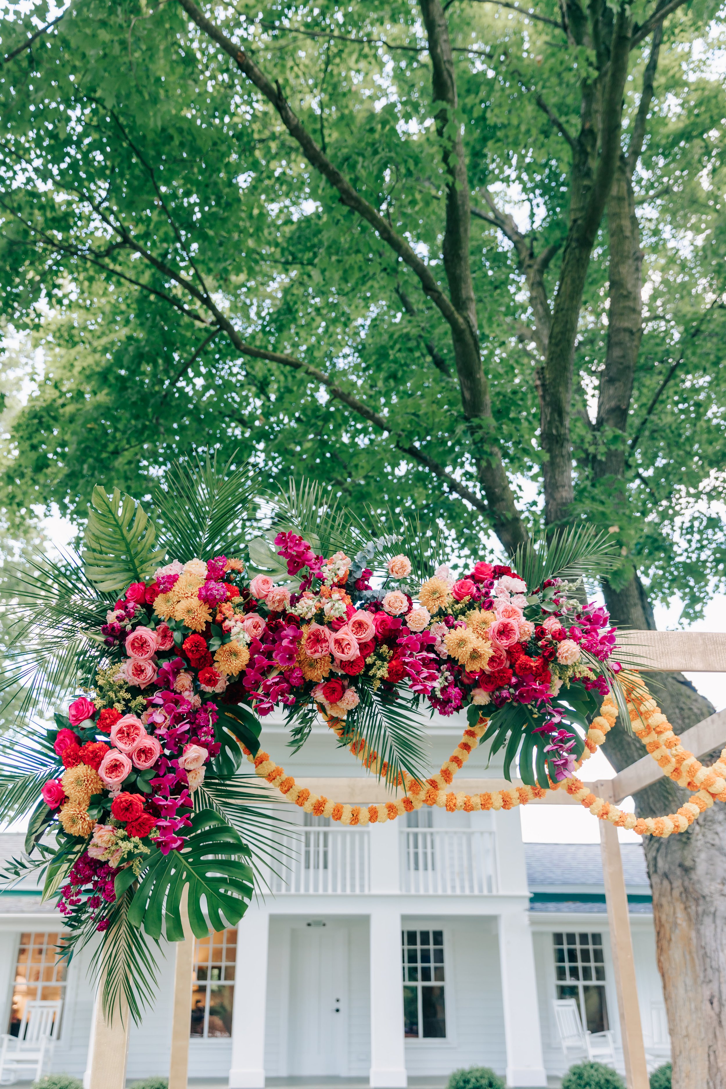 Mandap flowers at Cornman Farm