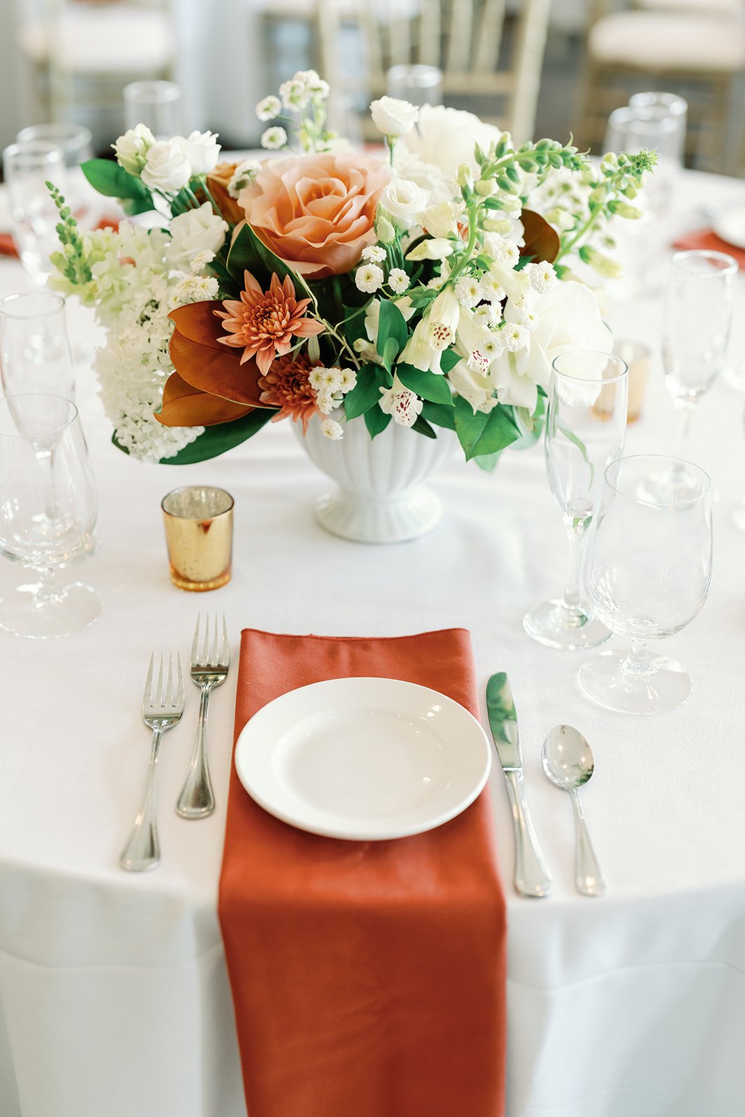 terracotta wedding centerpiece