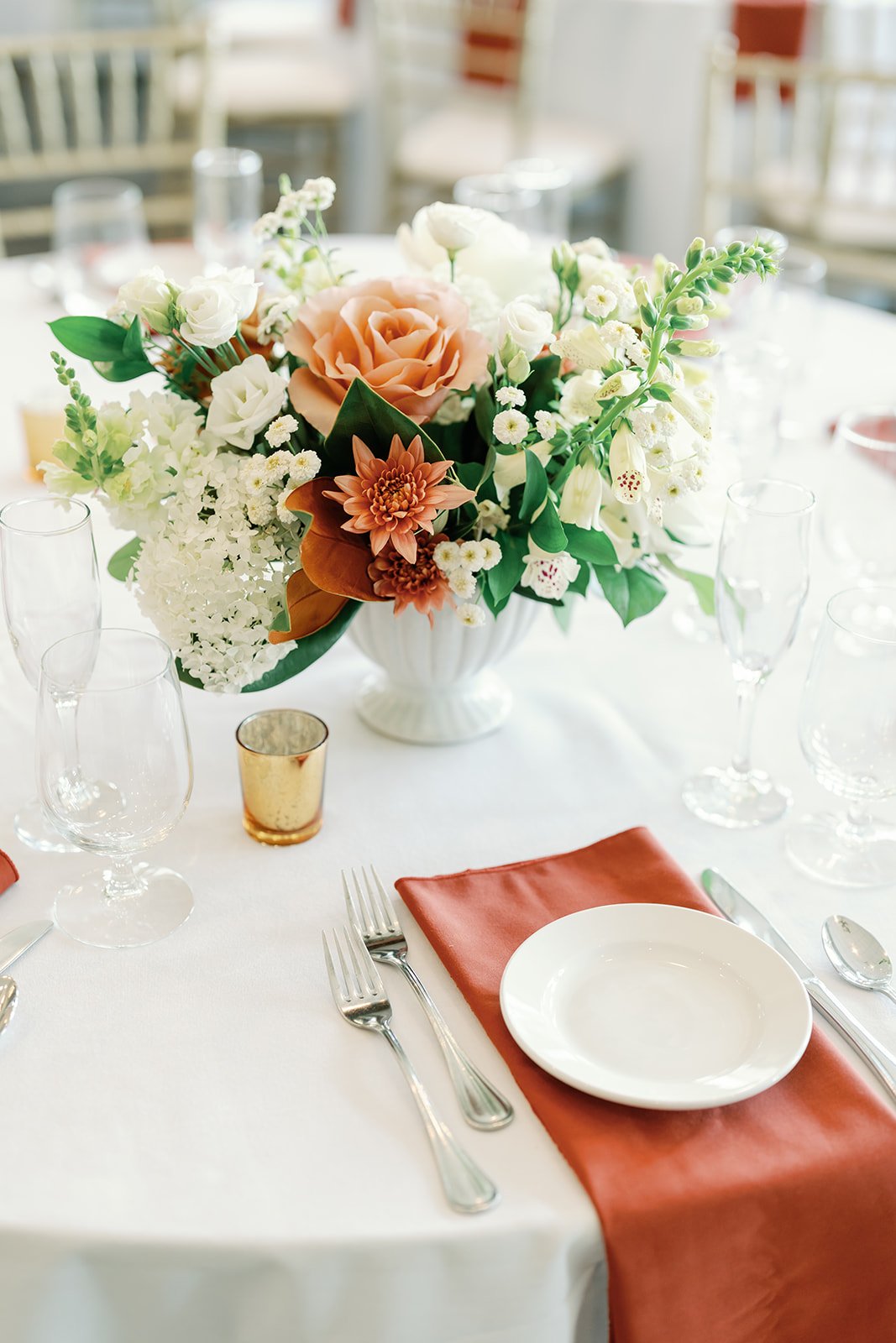 terracotta wedding centerpiece