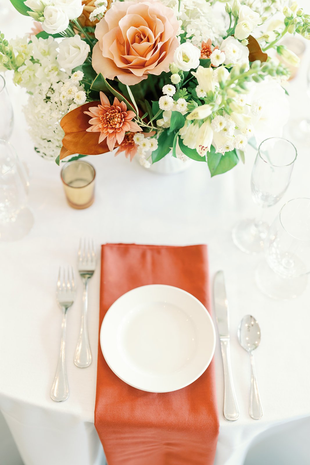 terracotta wedding centerpiece