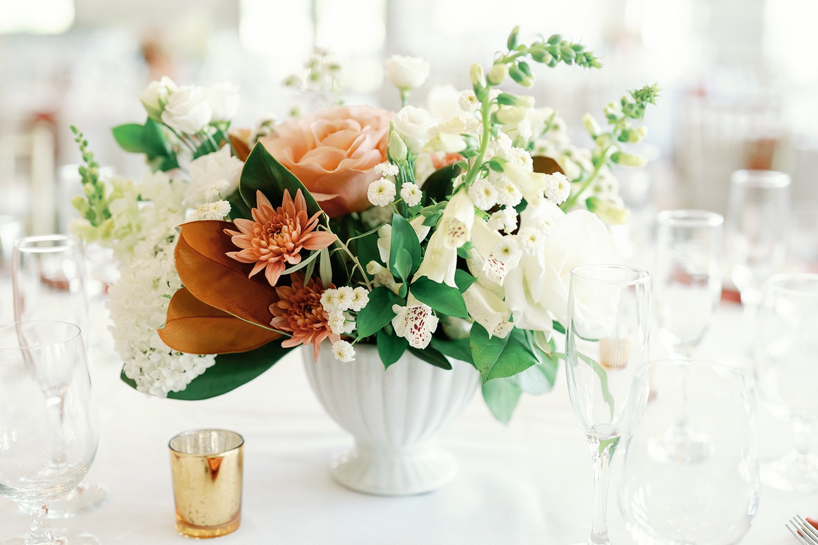 terracotta wedding centerpiece