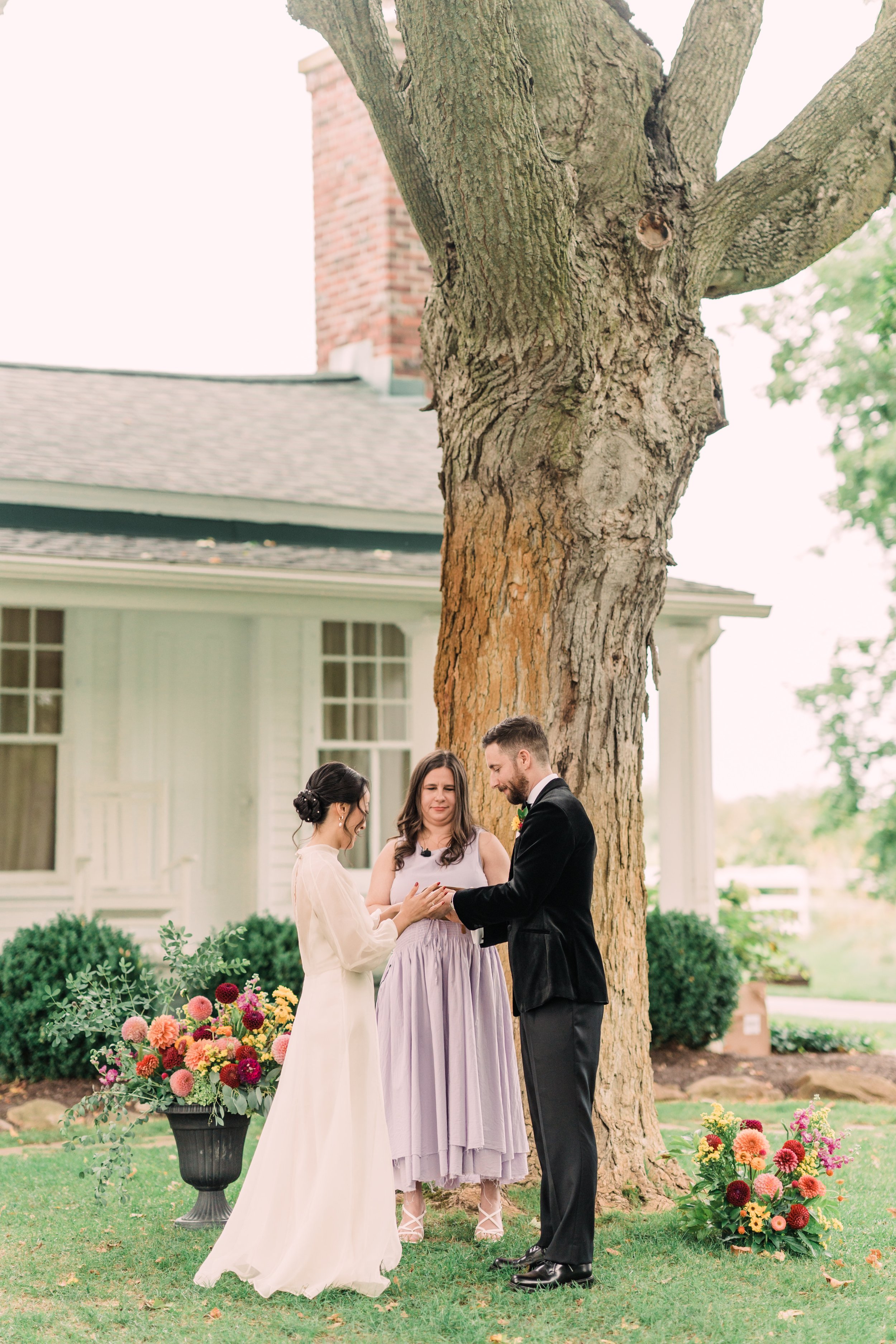 Cornman Farms Outdoor Ceremony by Tree