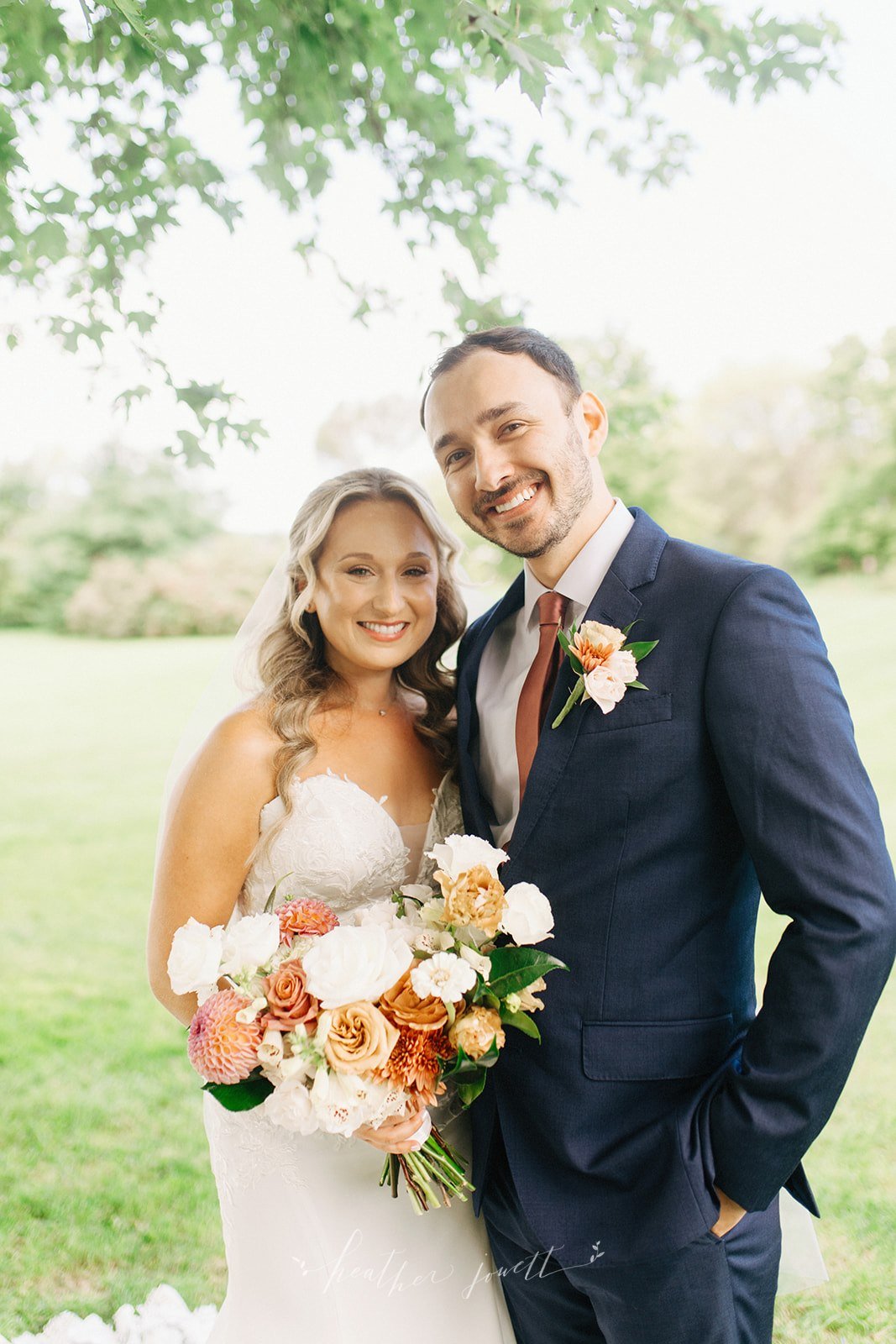 Bride and groom at Frutig Farms The Valley wedding