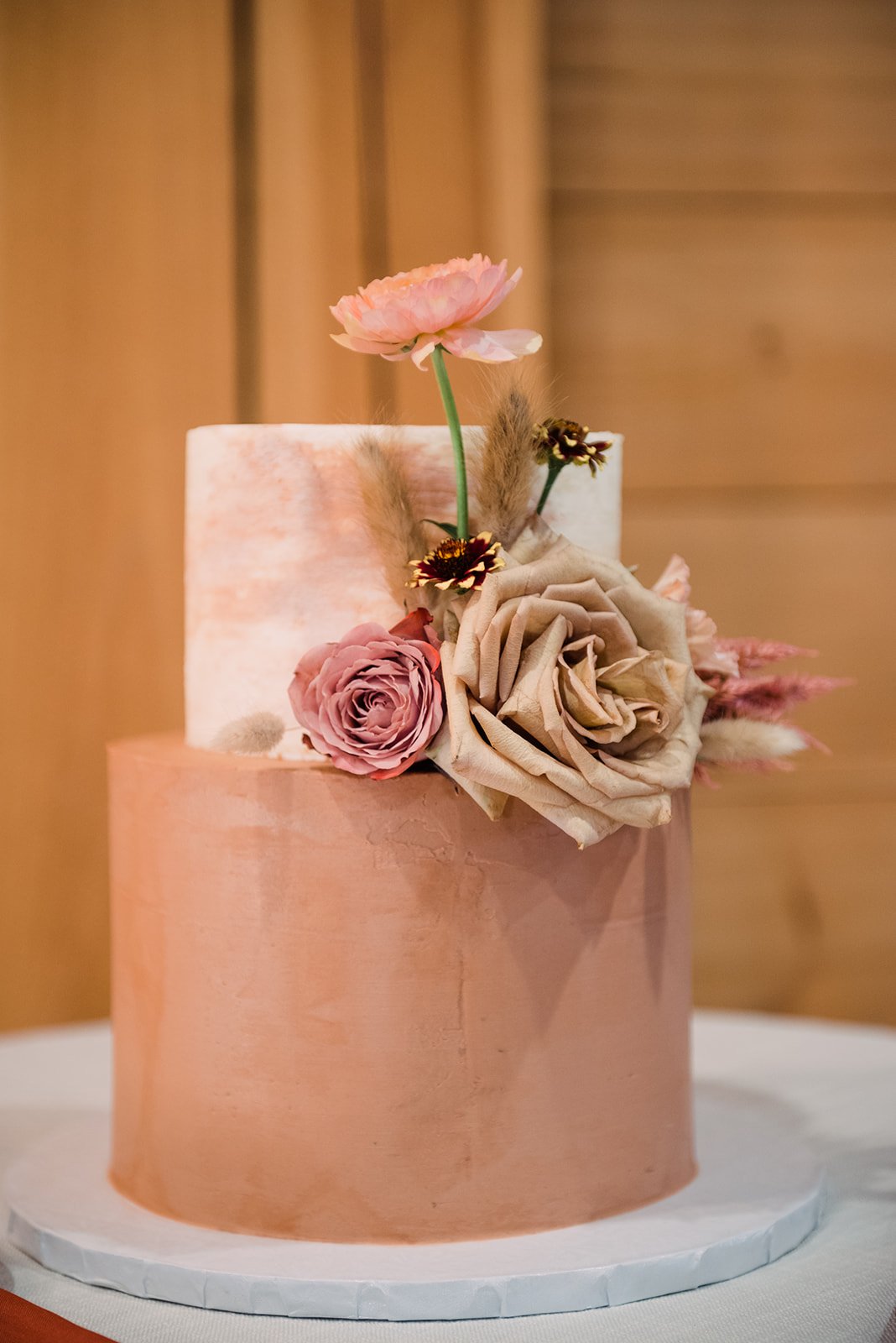 terracotta wedding cake