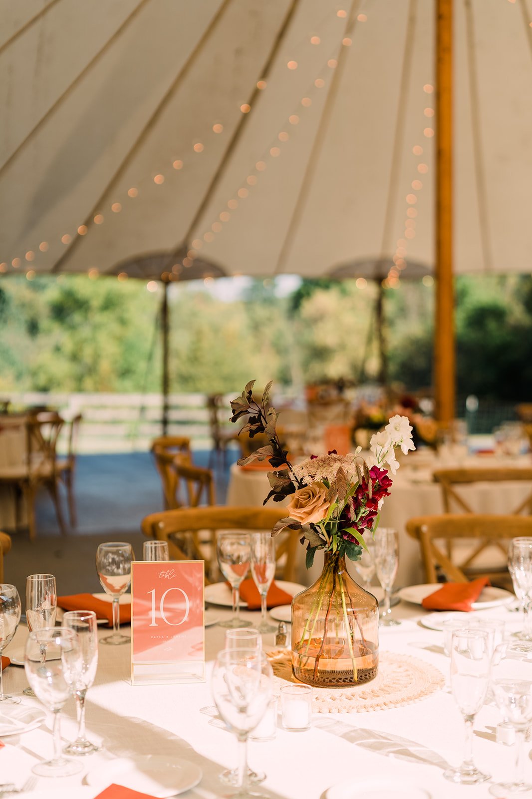 robin hills farm wedding reception flowers