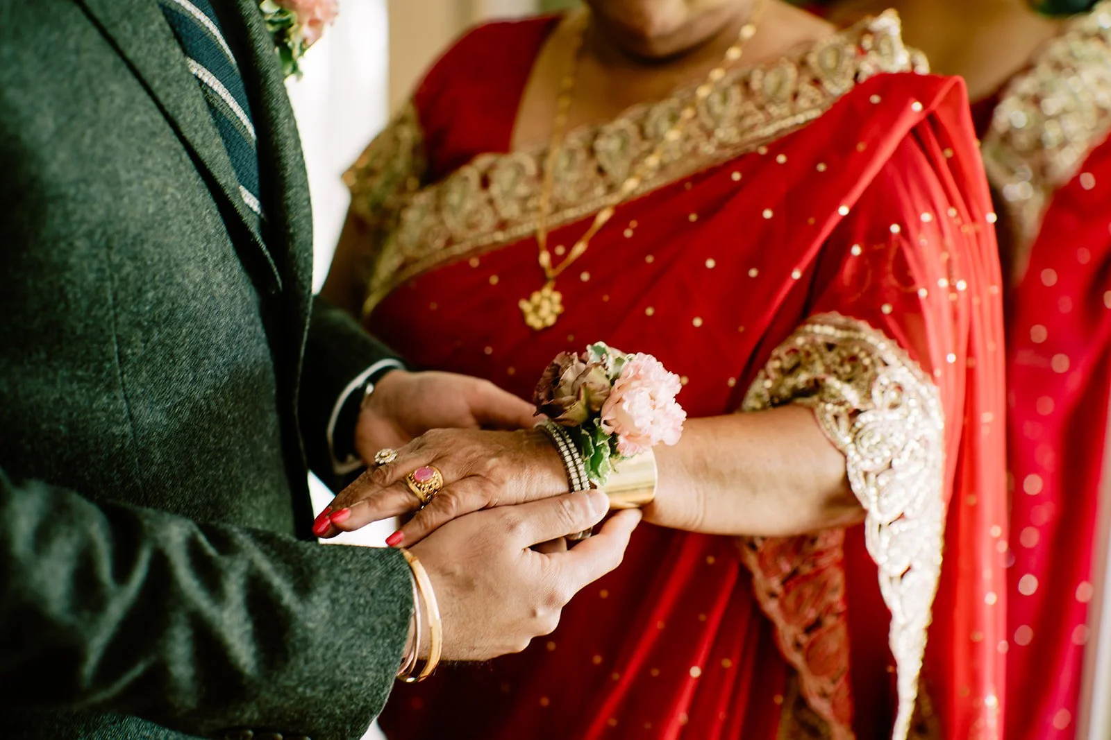 Mother of the groom wrist corsage