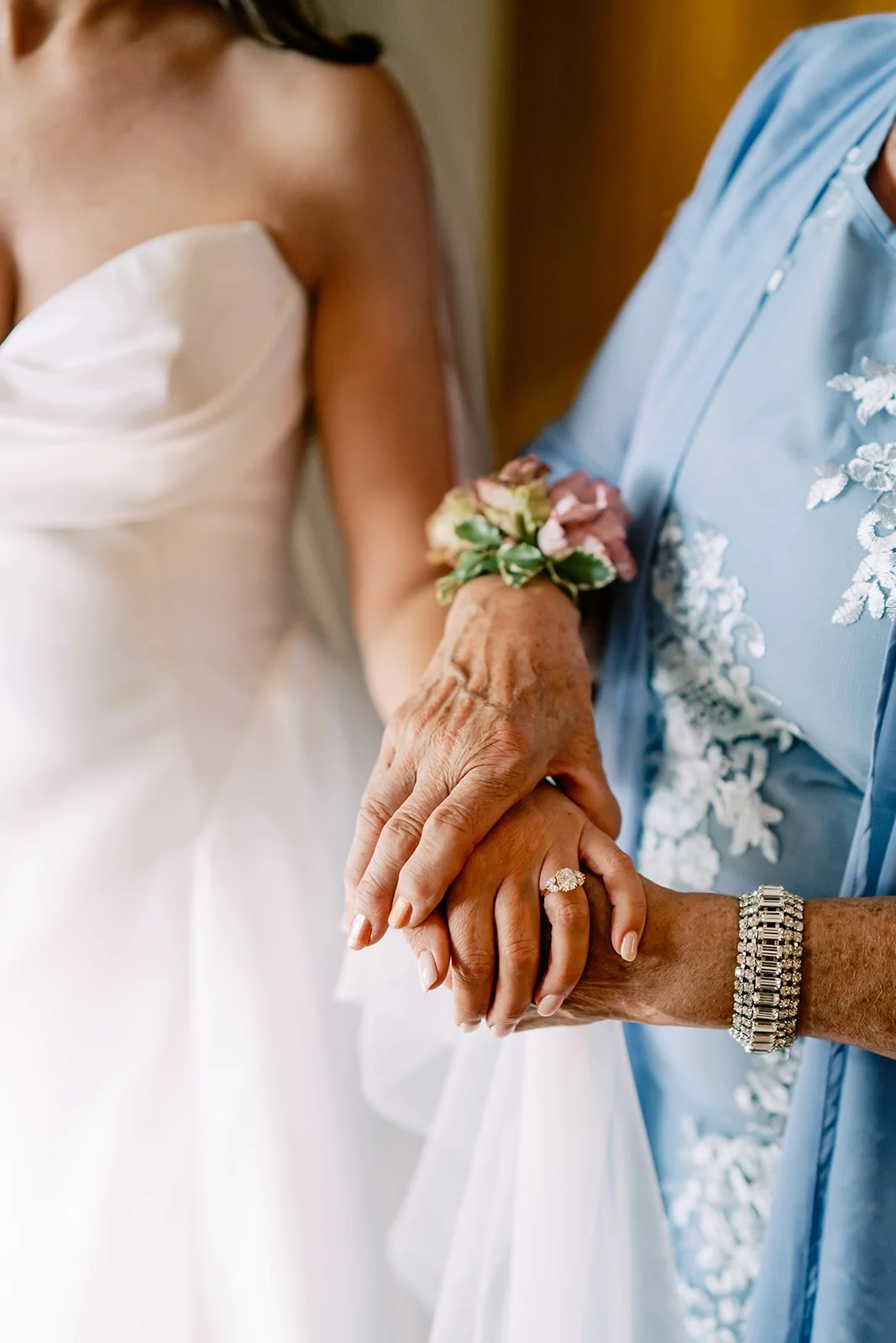 Mother of the bride wrist corsage