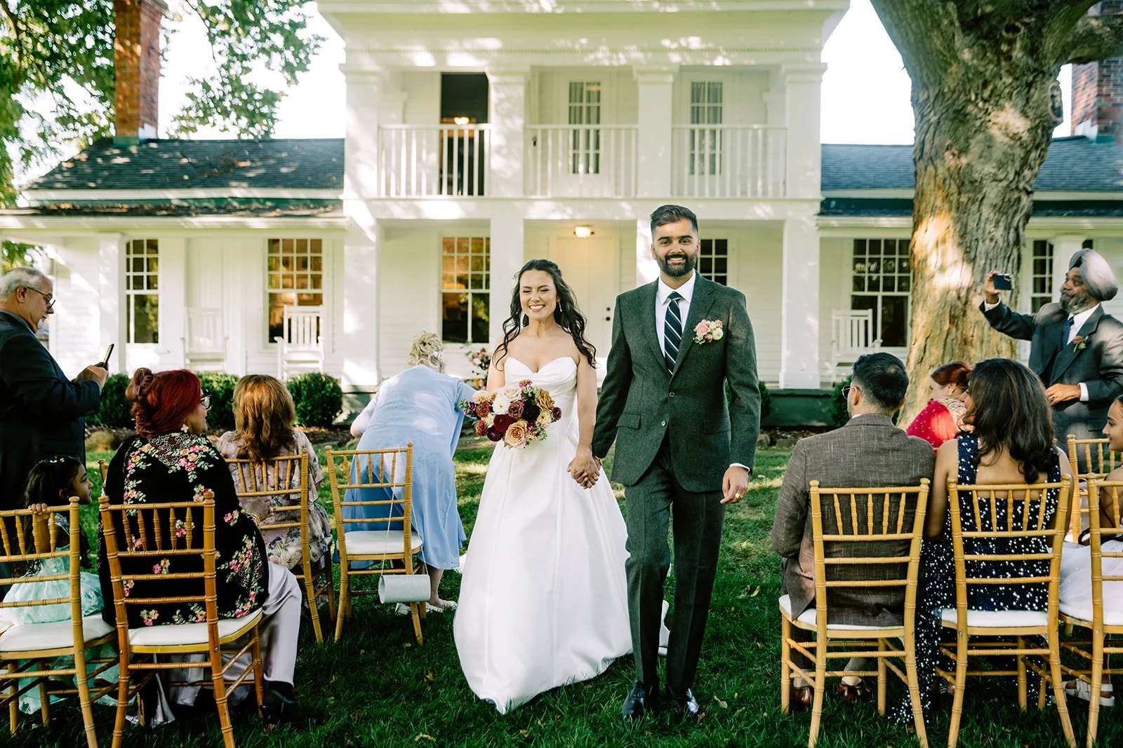 Wedding ceremony at cornman farms