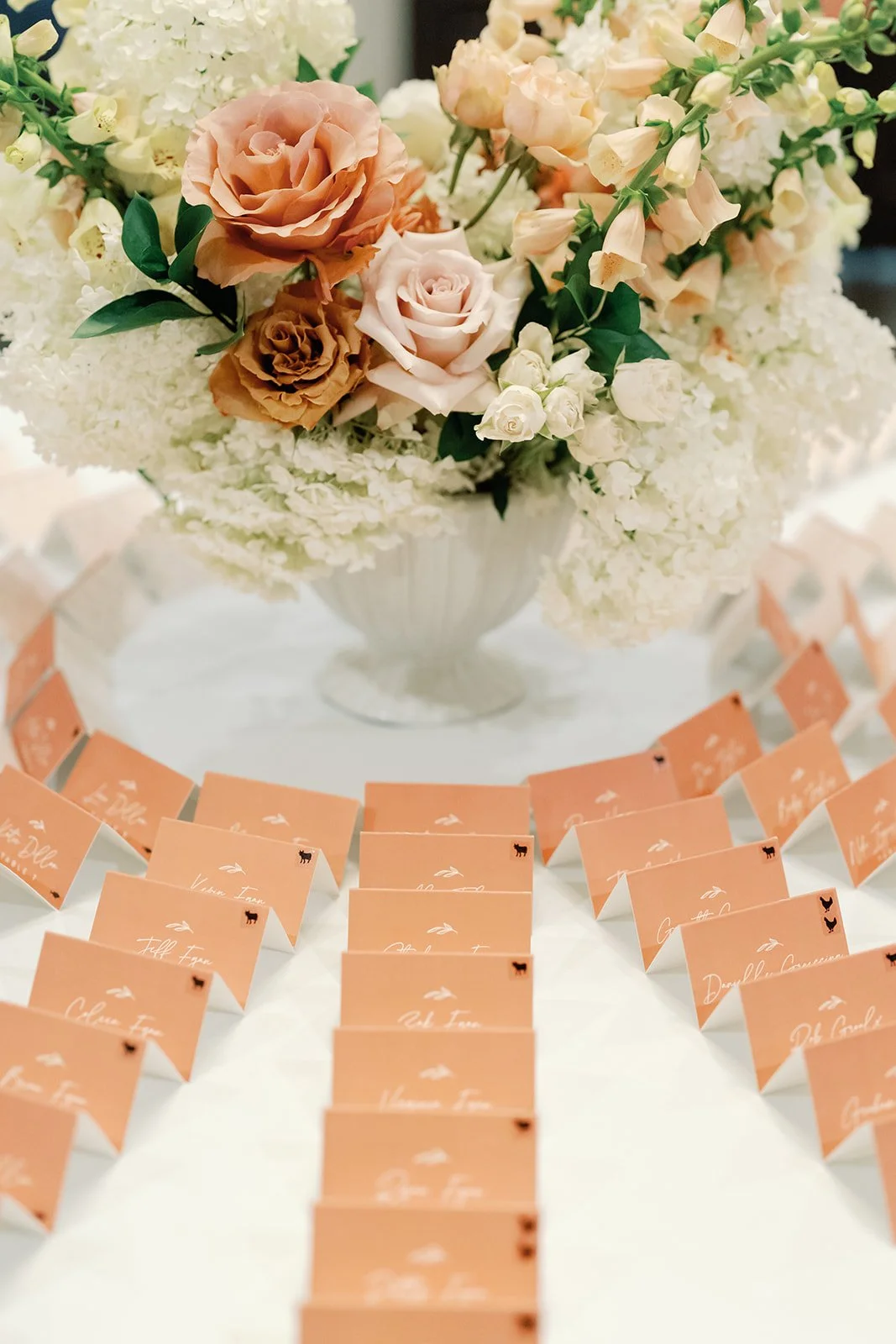Polo fields wedding welcome table