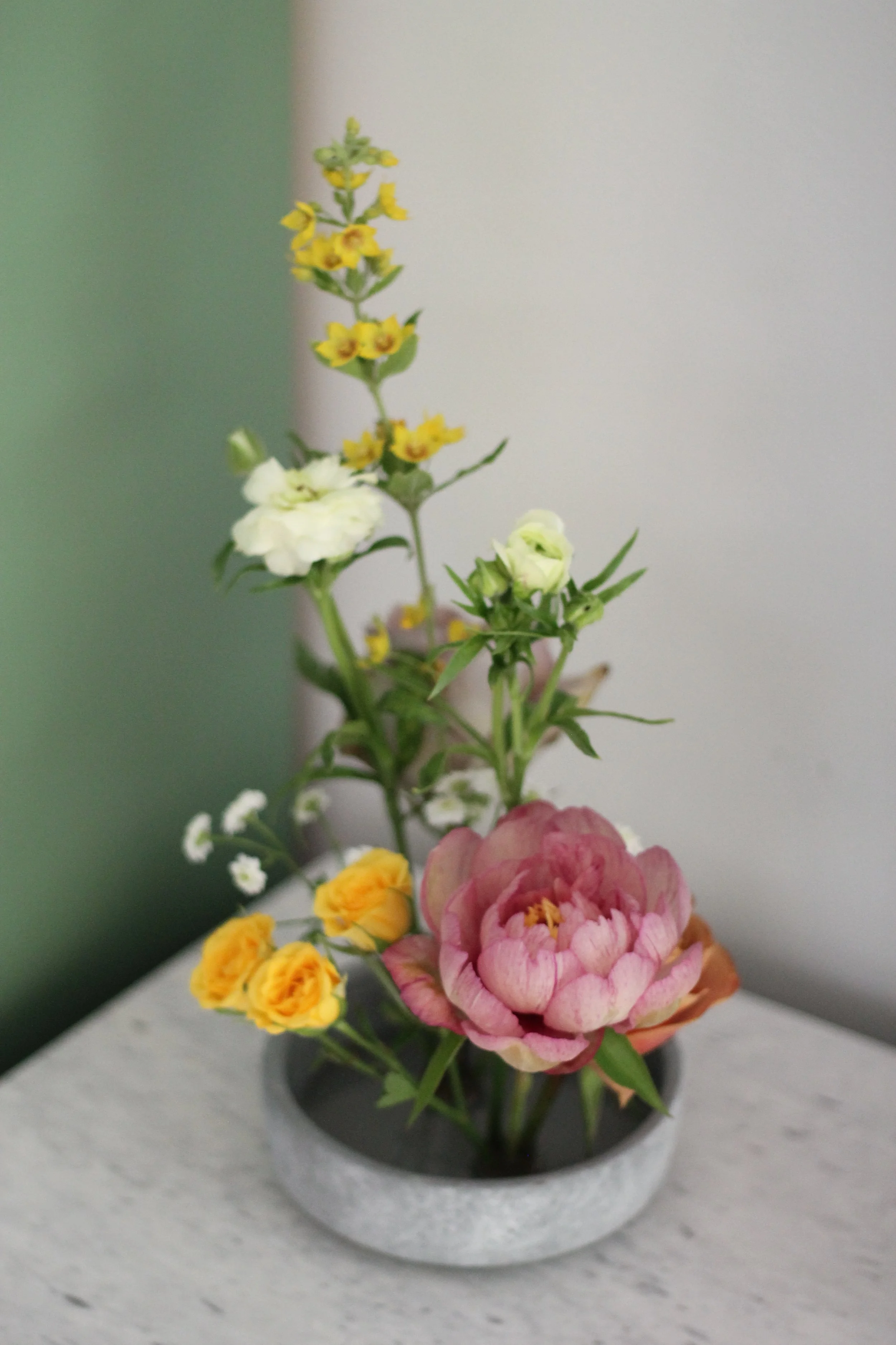 Modern centerpiece by red poppy floral design ann arbor