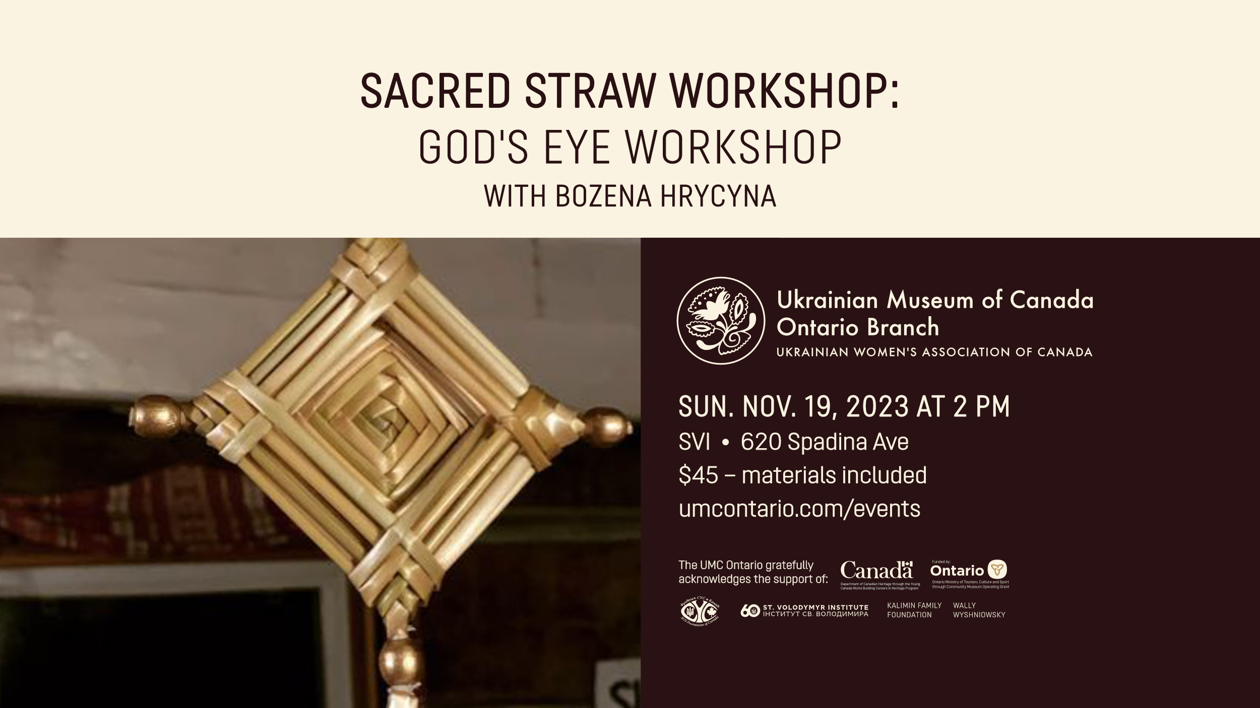 SACRED STRAW - GOD'S EYE WORKSHOP