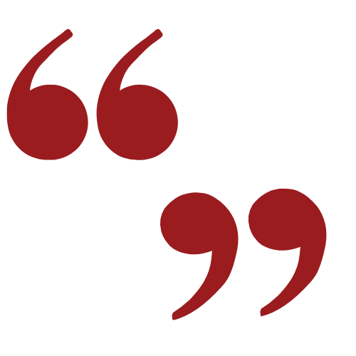 large red quotation marks