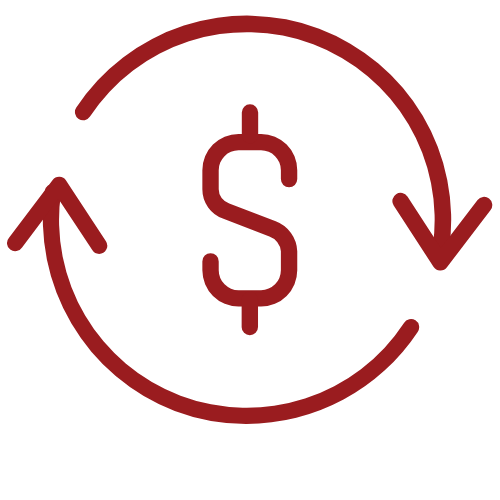 dollar sign inside of circle with arrows