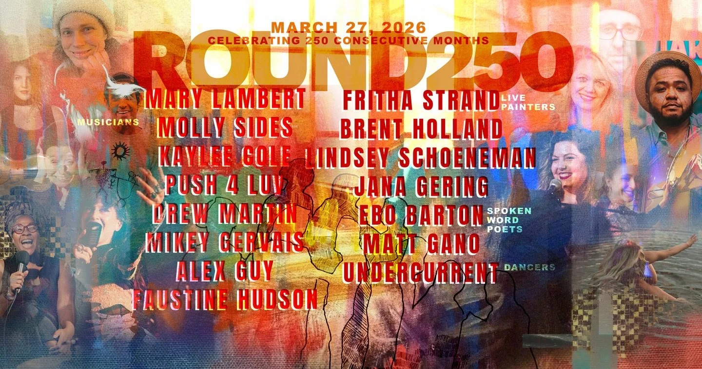 We are honored to be hitting the stage with an unbelievable lineup of artists this Friday night for the 𝟮𝟱𝟬𝘁𝗵 𝗥𝗼𝘂𝗻𝗱!

@AbbeyArts celebrates 250 months of creative collaborations and invites you to join us for an evening of song, dance, poet