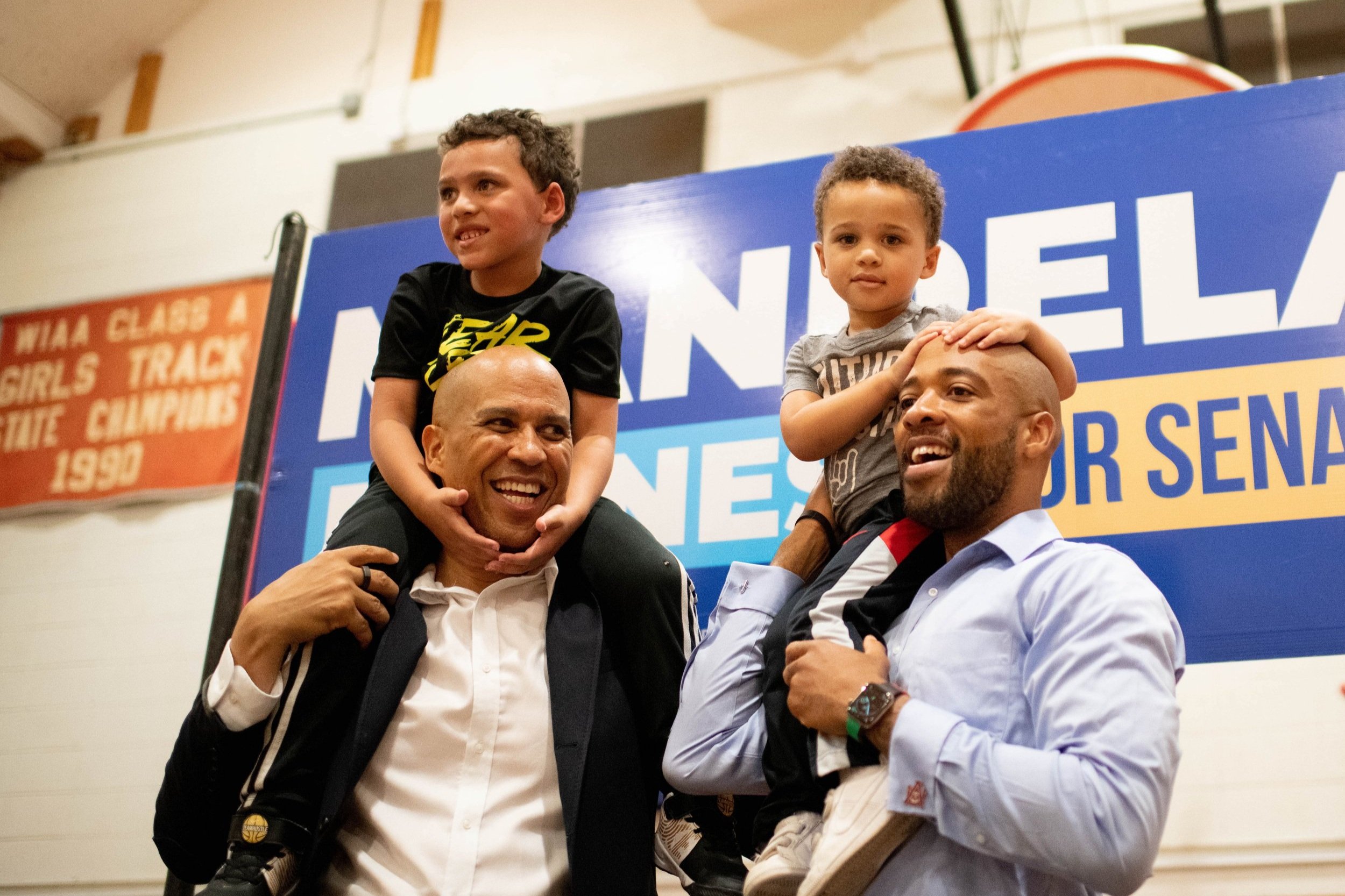 U.S. Senator Cory Booker and Lt. Governor Mandela Barnes at a campaign rally in Milwaukee Wisconsin, 2022
