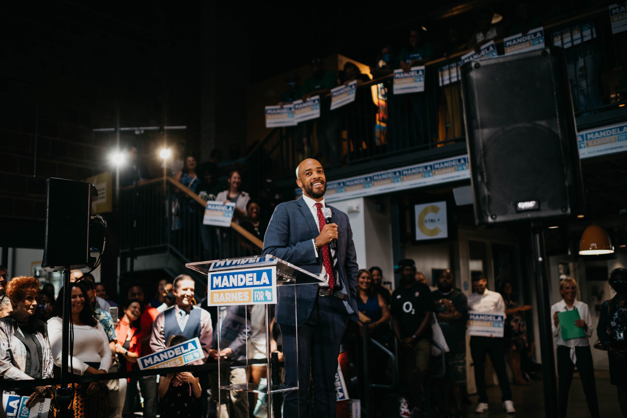 Lt. Governor Mandela Barnes launches his campaign for U.S. Senate in Milwaukee, Wisconsin, 2021