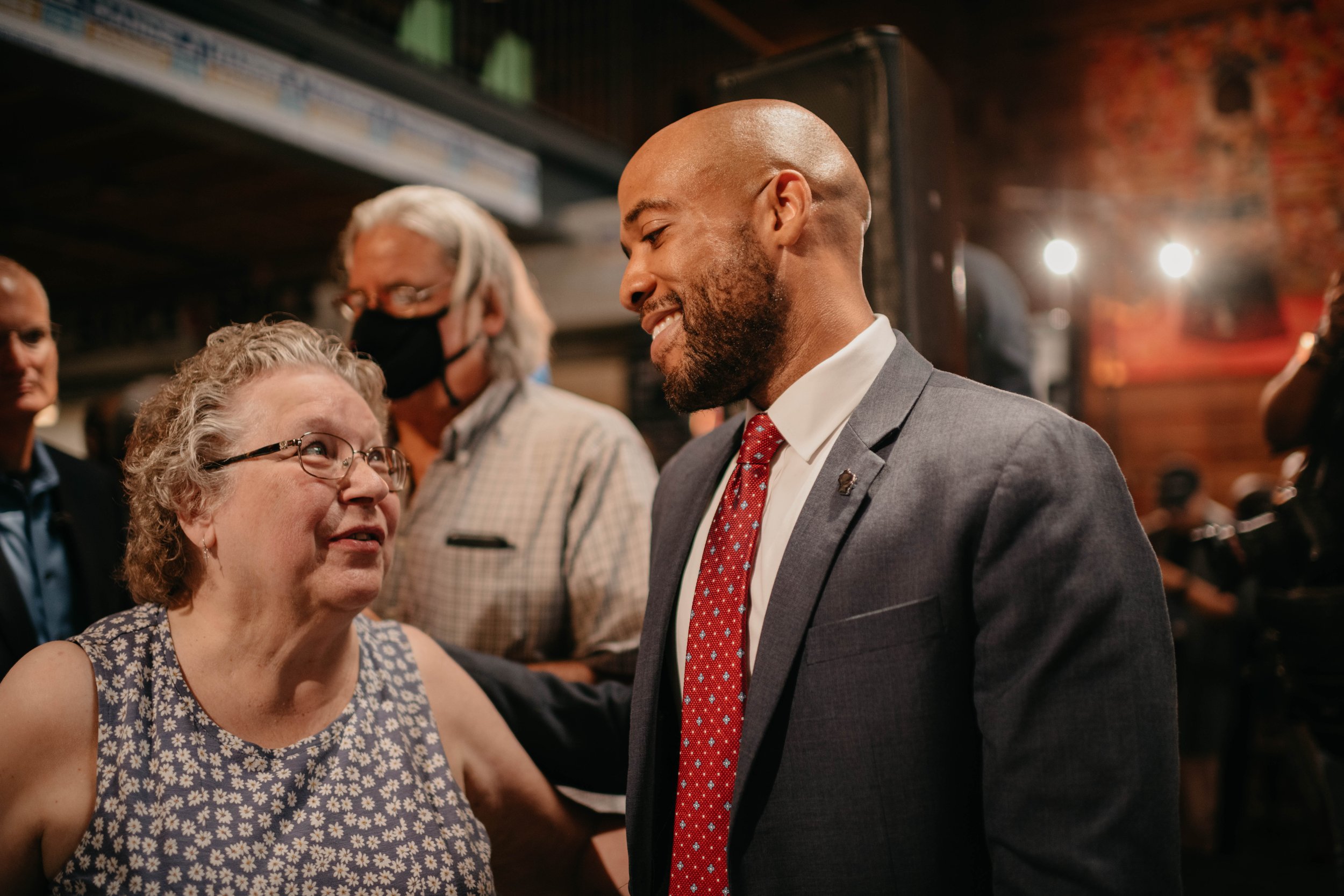 Lt. Governor Mandela Barnes launches his campaign for U.S. Senate in Milwaukee, Wisconsin, 2021