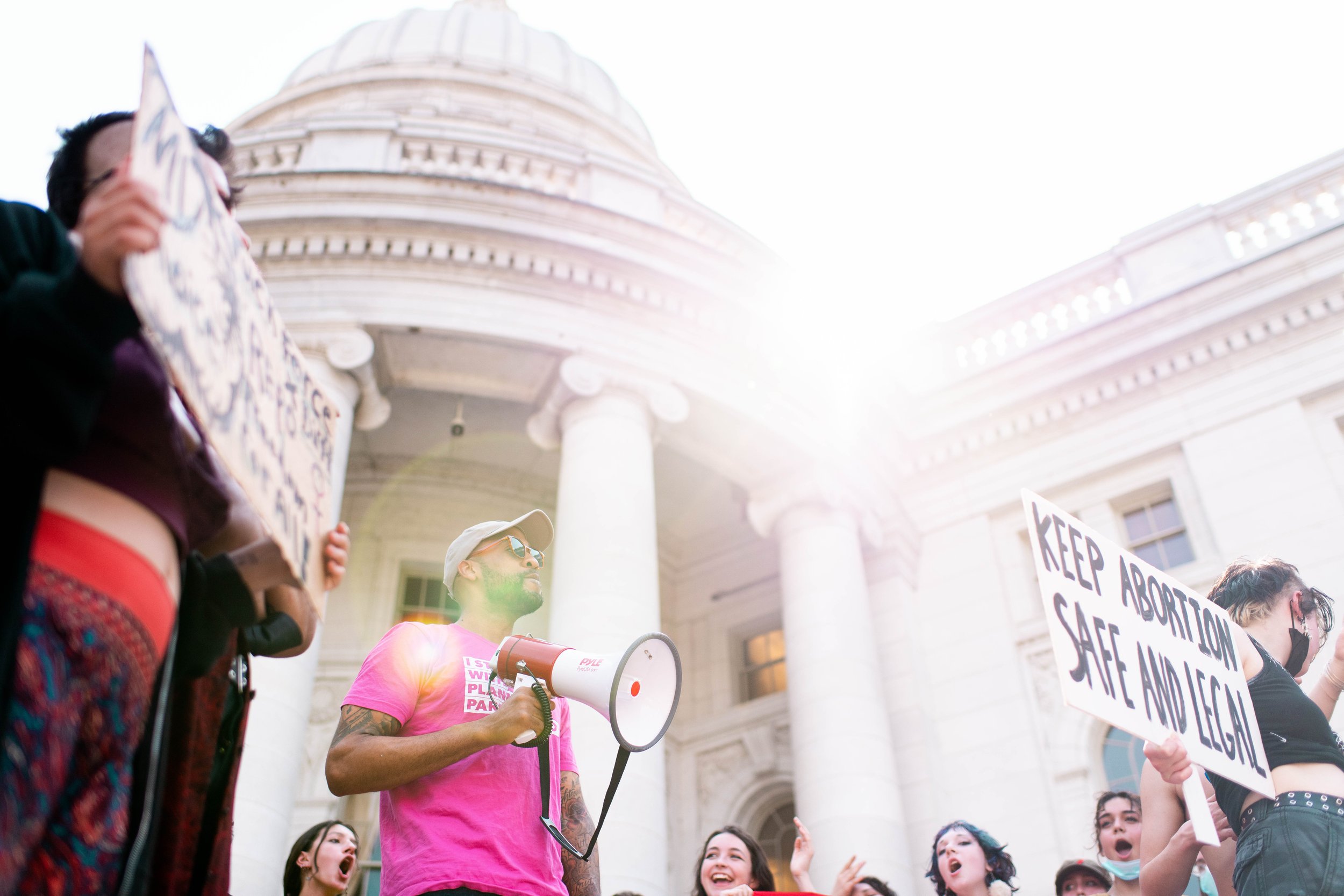 Lt. Governor Mandela Barnes at a rally for abortion rights, Wisconsin, 2022