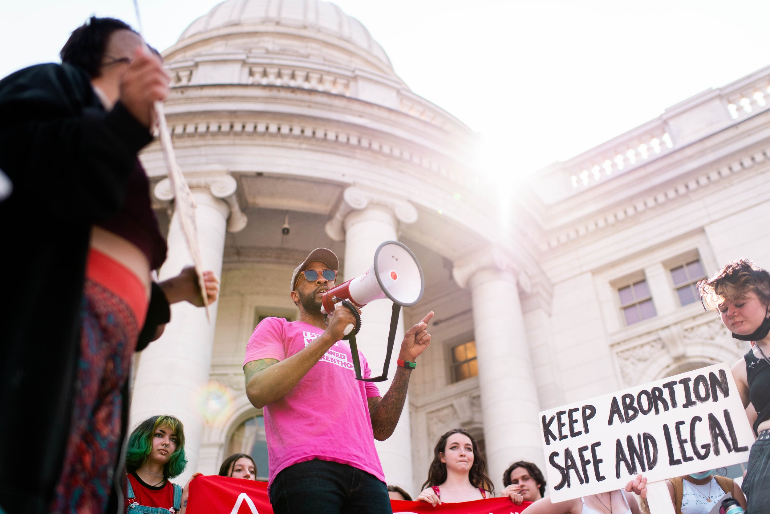 Lt. Governor Mandela Barnes at a rally for abortion rights, Wisconsin, 2022