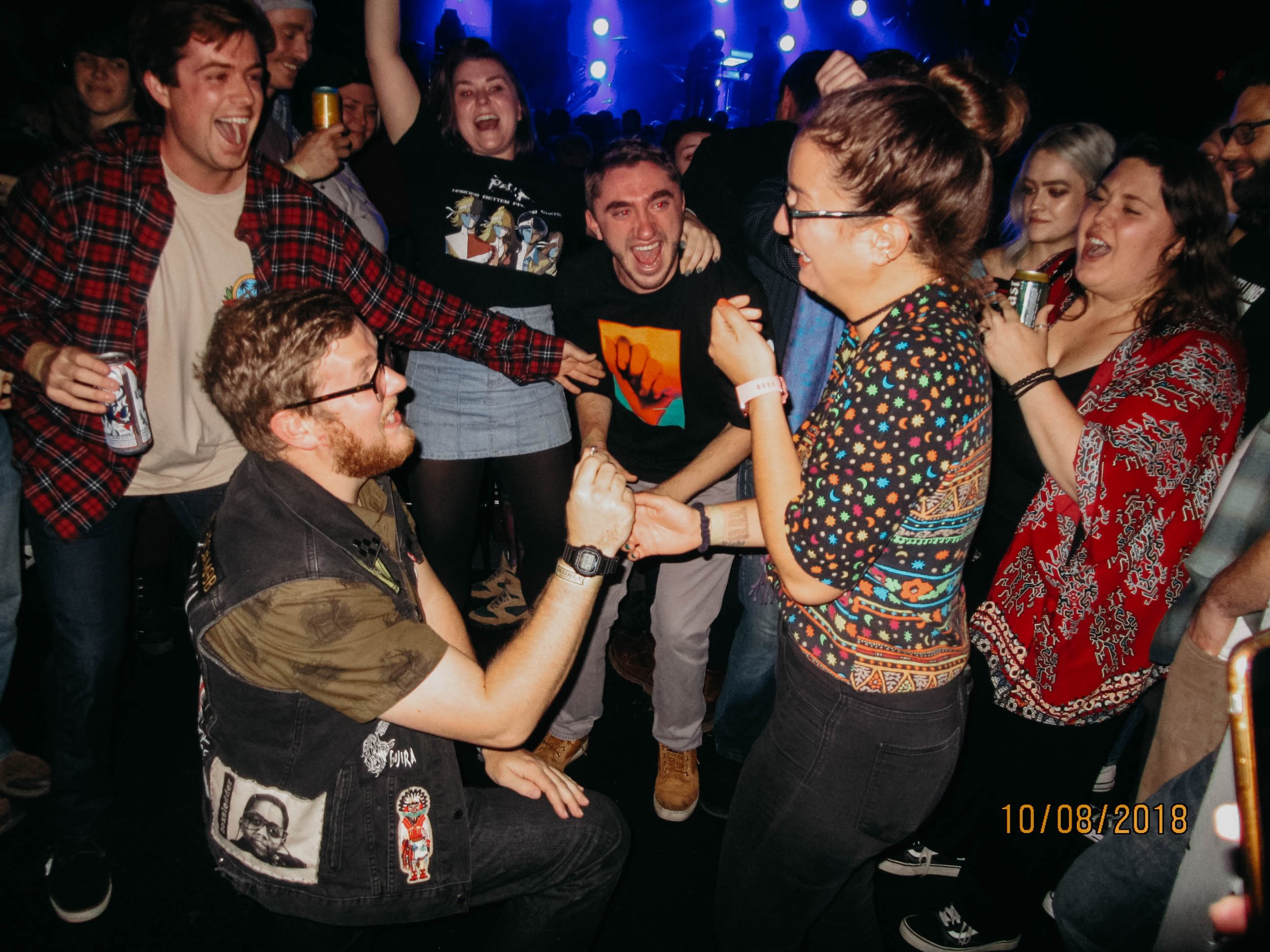 Engagement shoot at the Glitch Mob concert, Minnesota, 2019