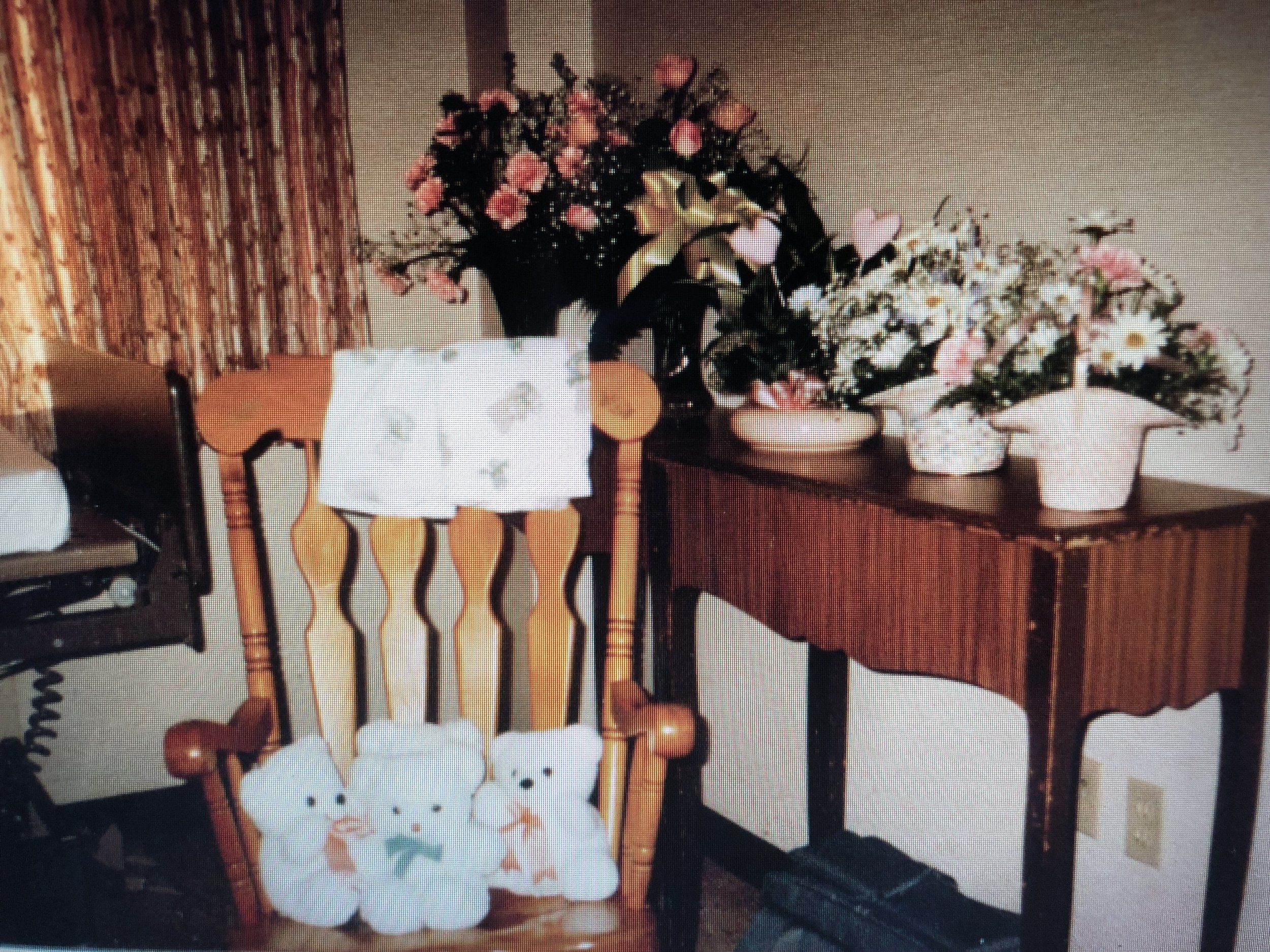 Flowers my parents received when my twin sister and I were born in 1990