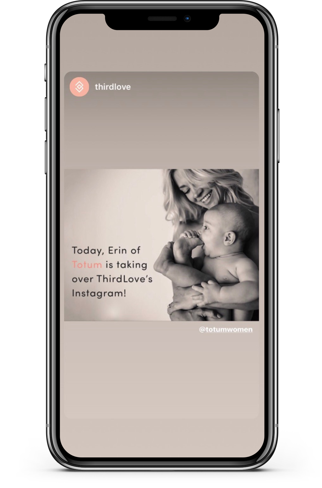 screen shot of Totum's ThirdLove Instagram Takeover