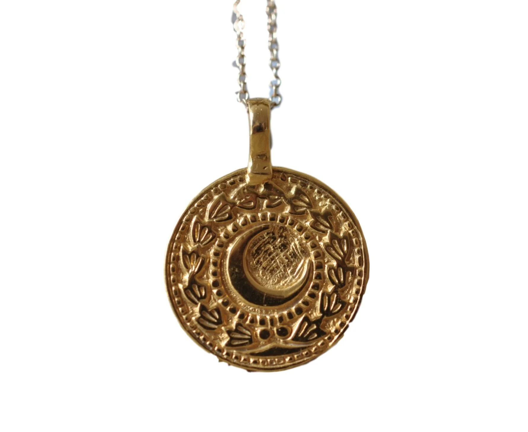 gold moon and sun necklace