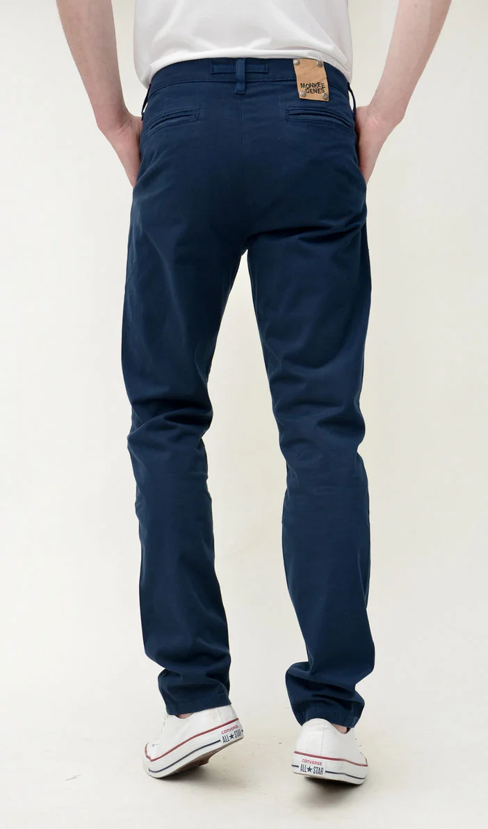 Chinos in Navy, £65, Monkee Genes.