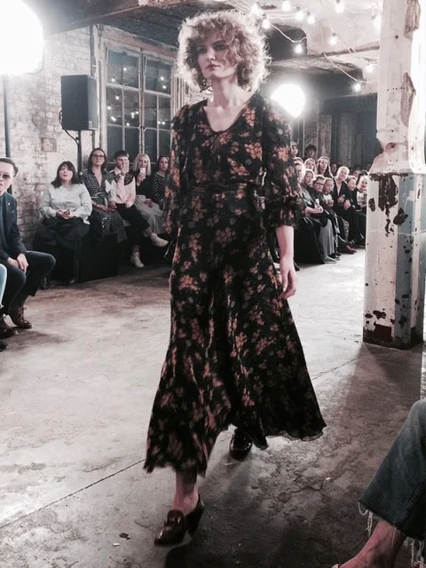 Flowing florals recall the 1970s. Picture: Bel Jacobs.