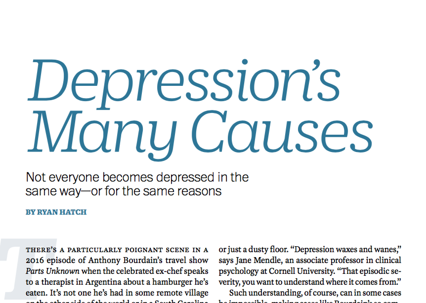 Time: Depression's Many Causes 