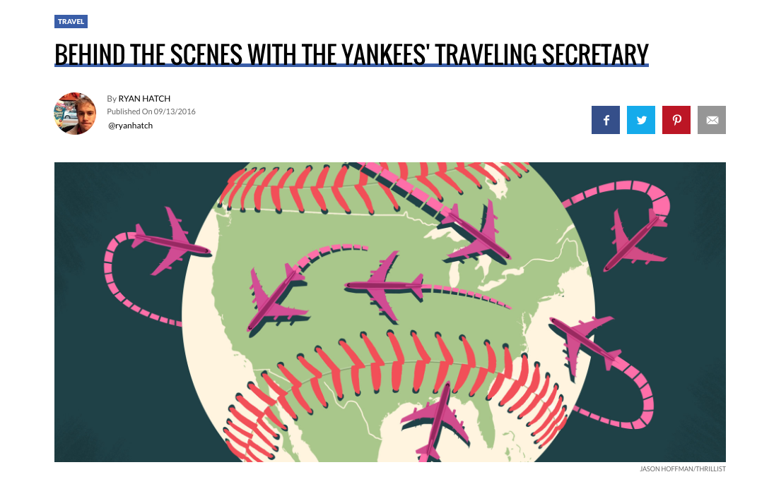 Thrillist: Yankees' Traveling Secretary
