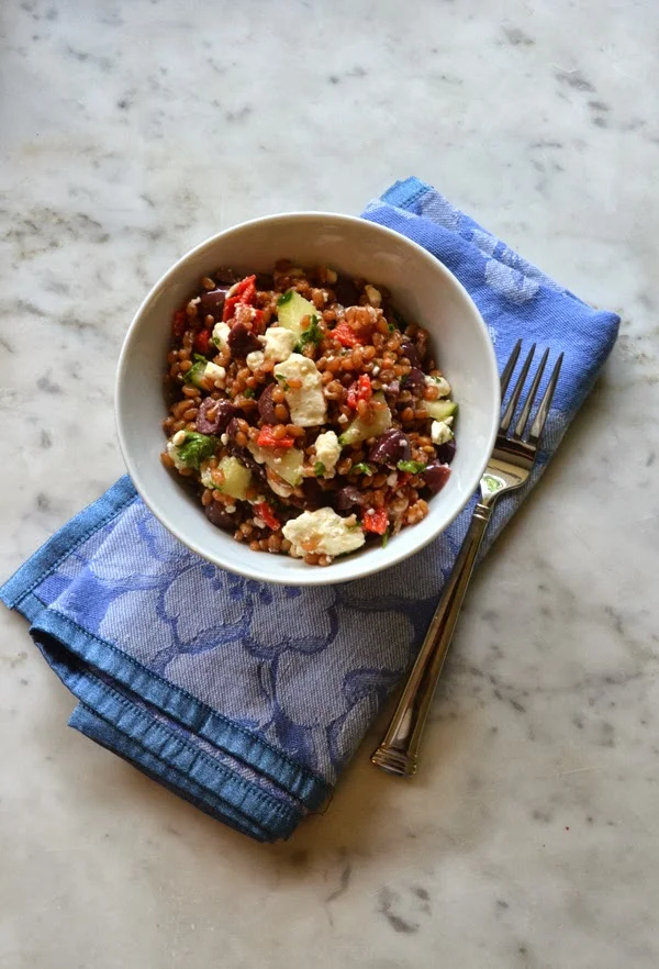 Cook it :: Greek Wheatberry Salad {+ a giveaway!}