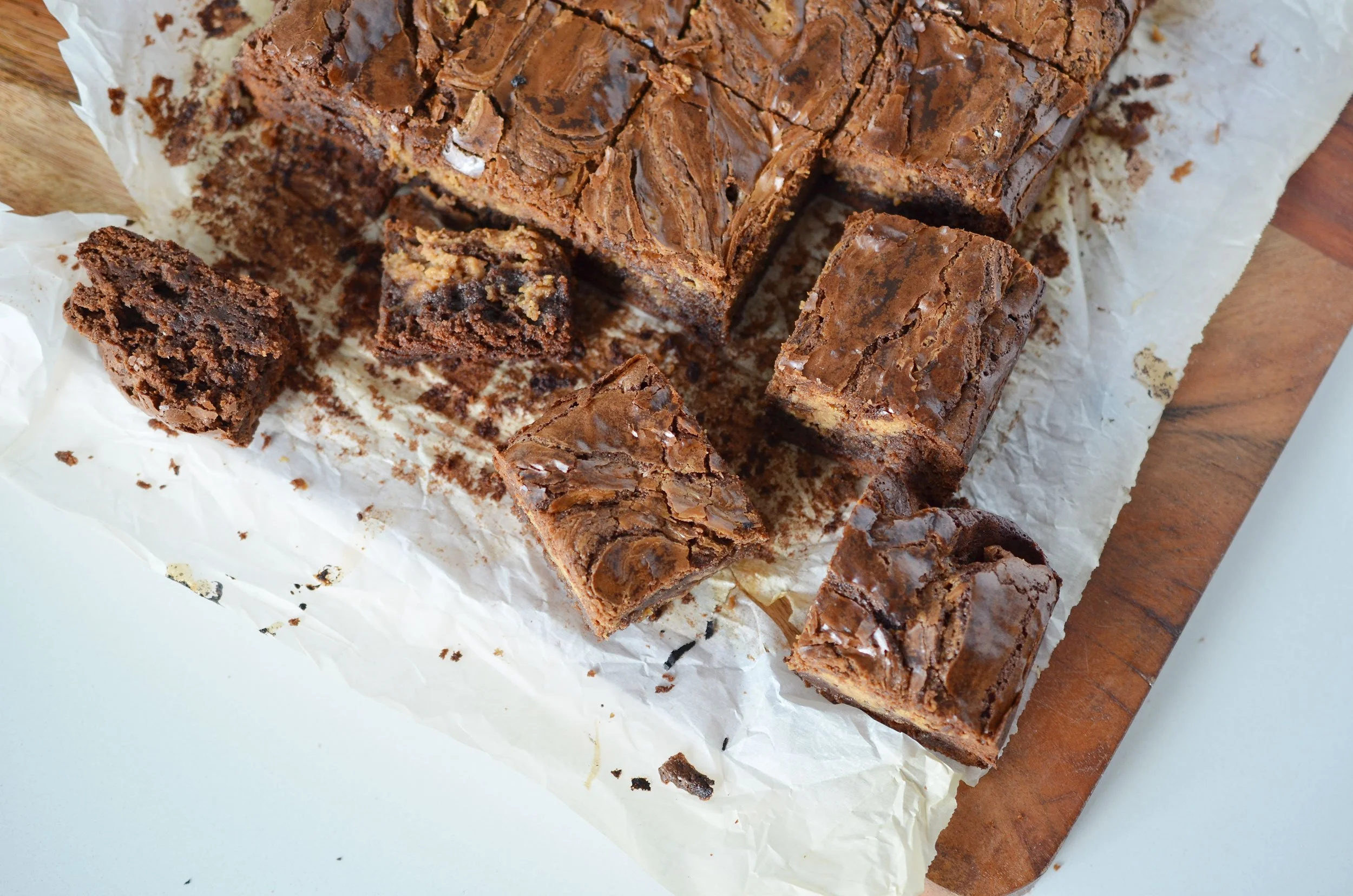Peanut Butter Swirl Brownies