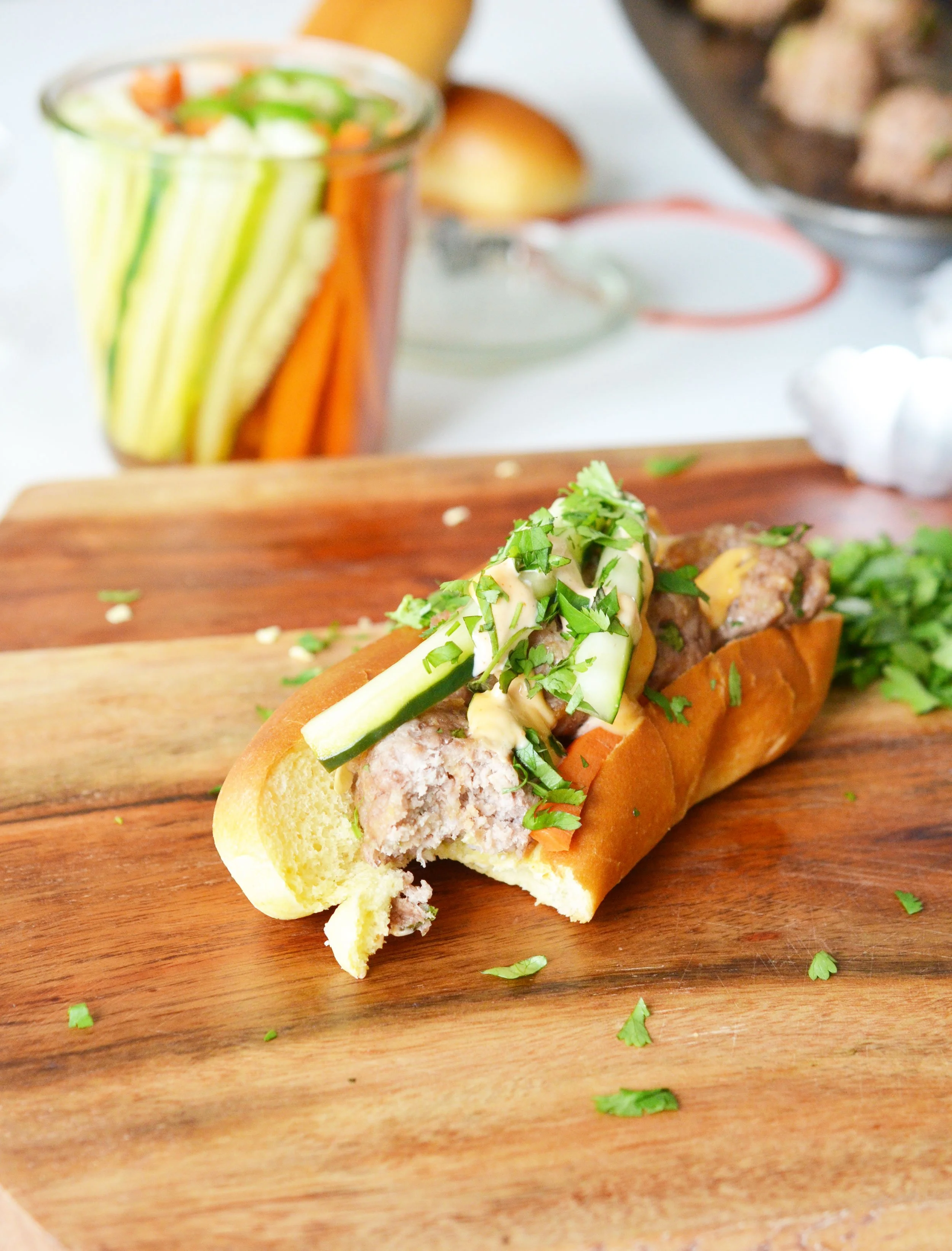 Bahn Mi Meatball Subs