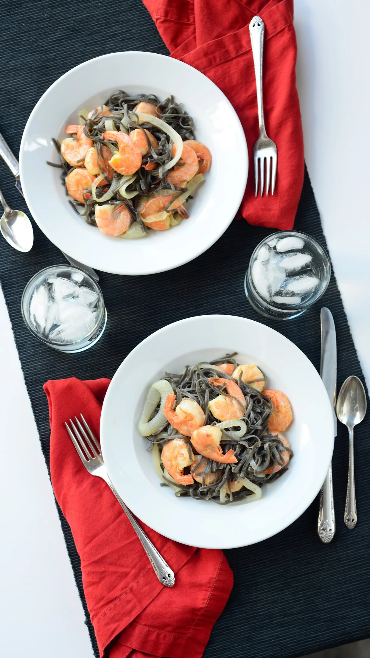 Vampire Noodles with Shrimp