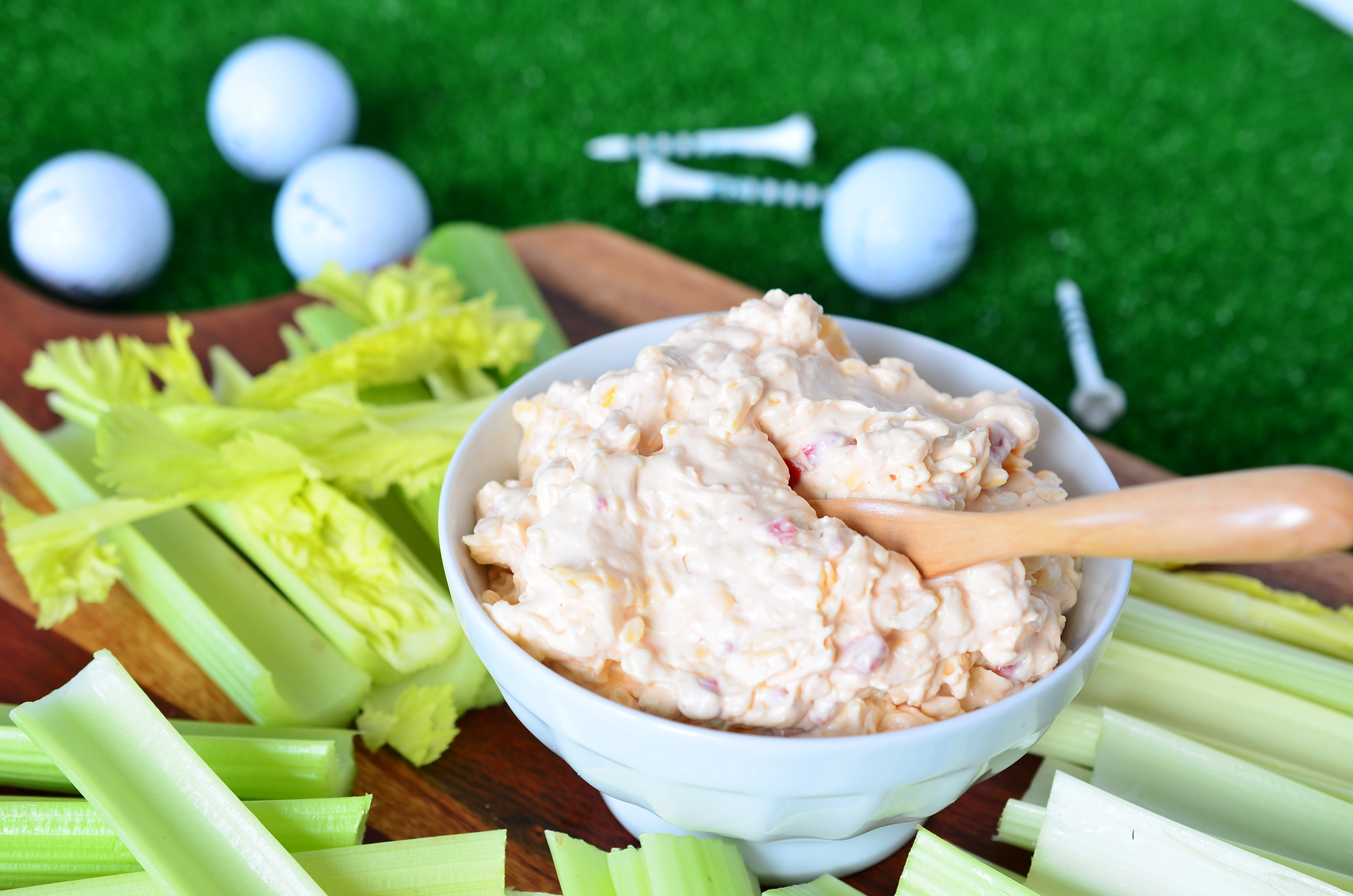 Ali Hedin famous pimento dip for a fall tailgate party