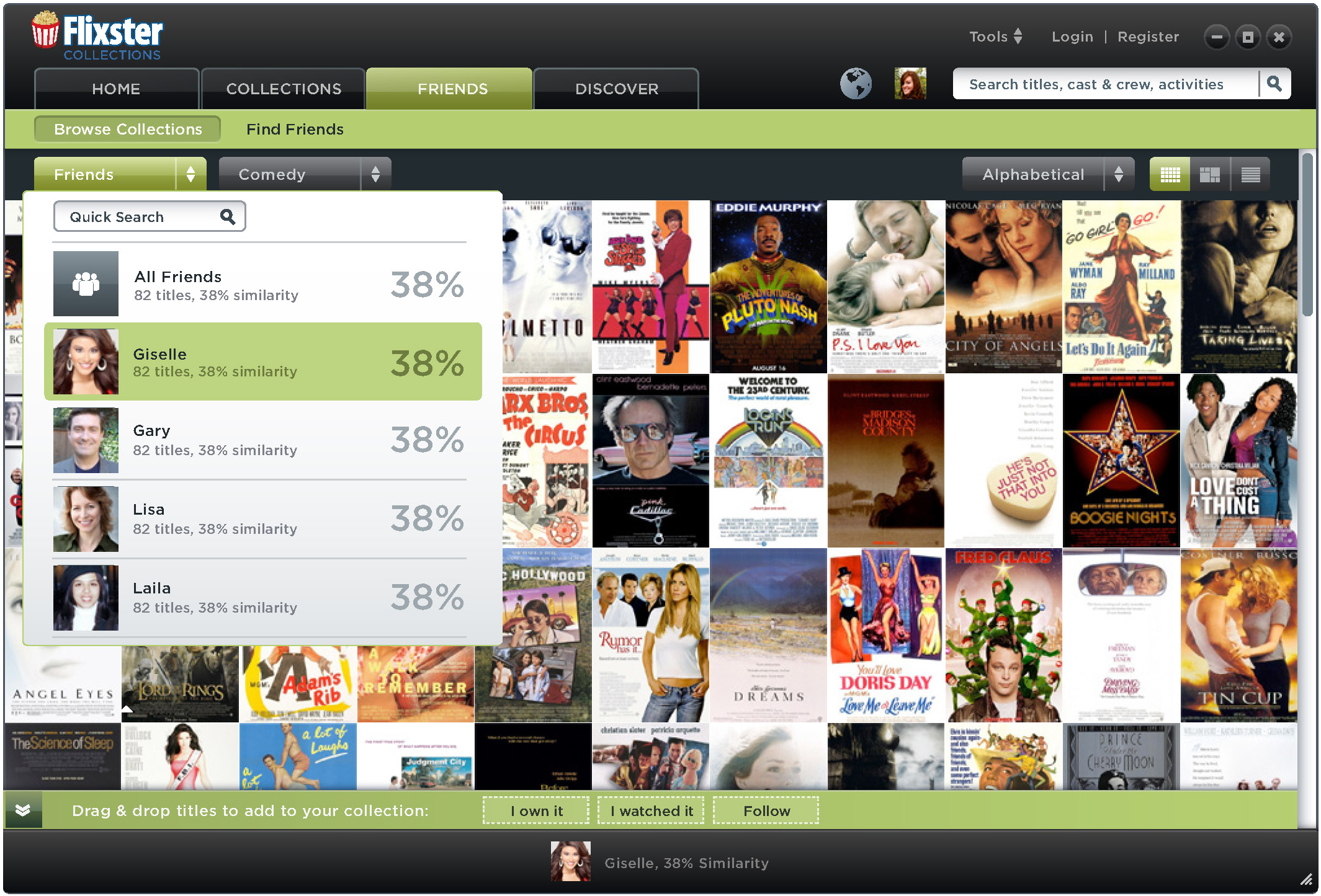 See your movie compatibility with friends