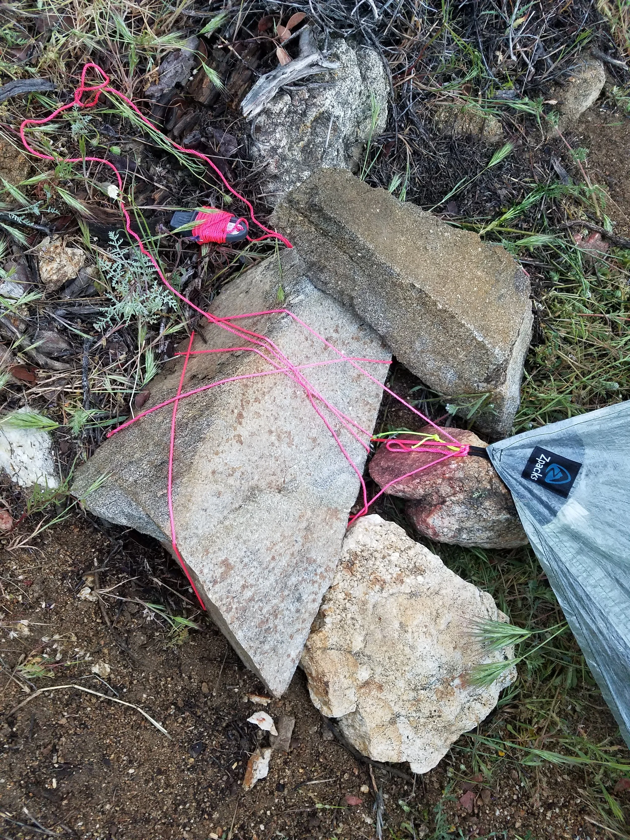 Ever restring a tent line half naked in the cold, dark wind? Ladies and gentlemen: the result.