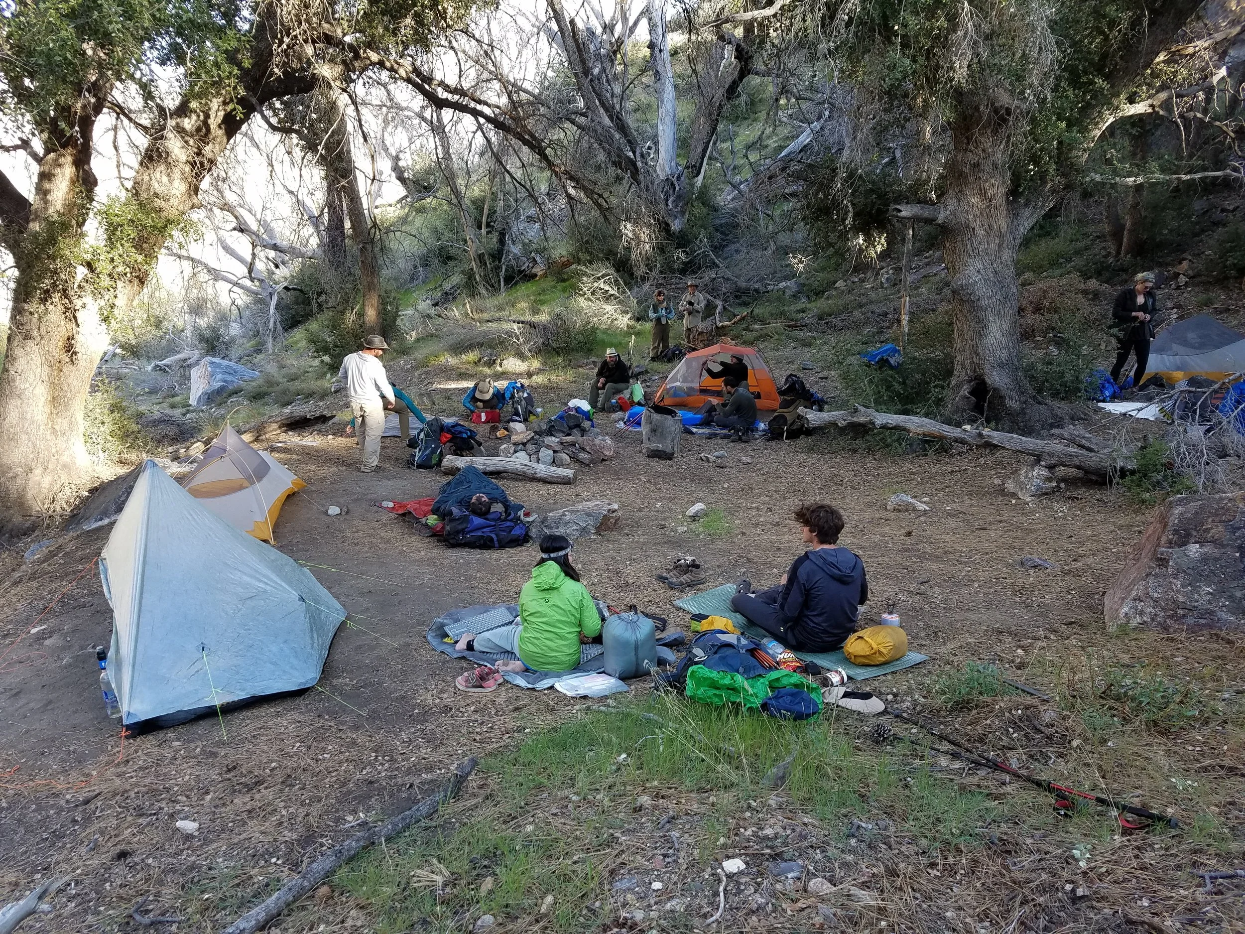 The party before the Lake Fire closure.
