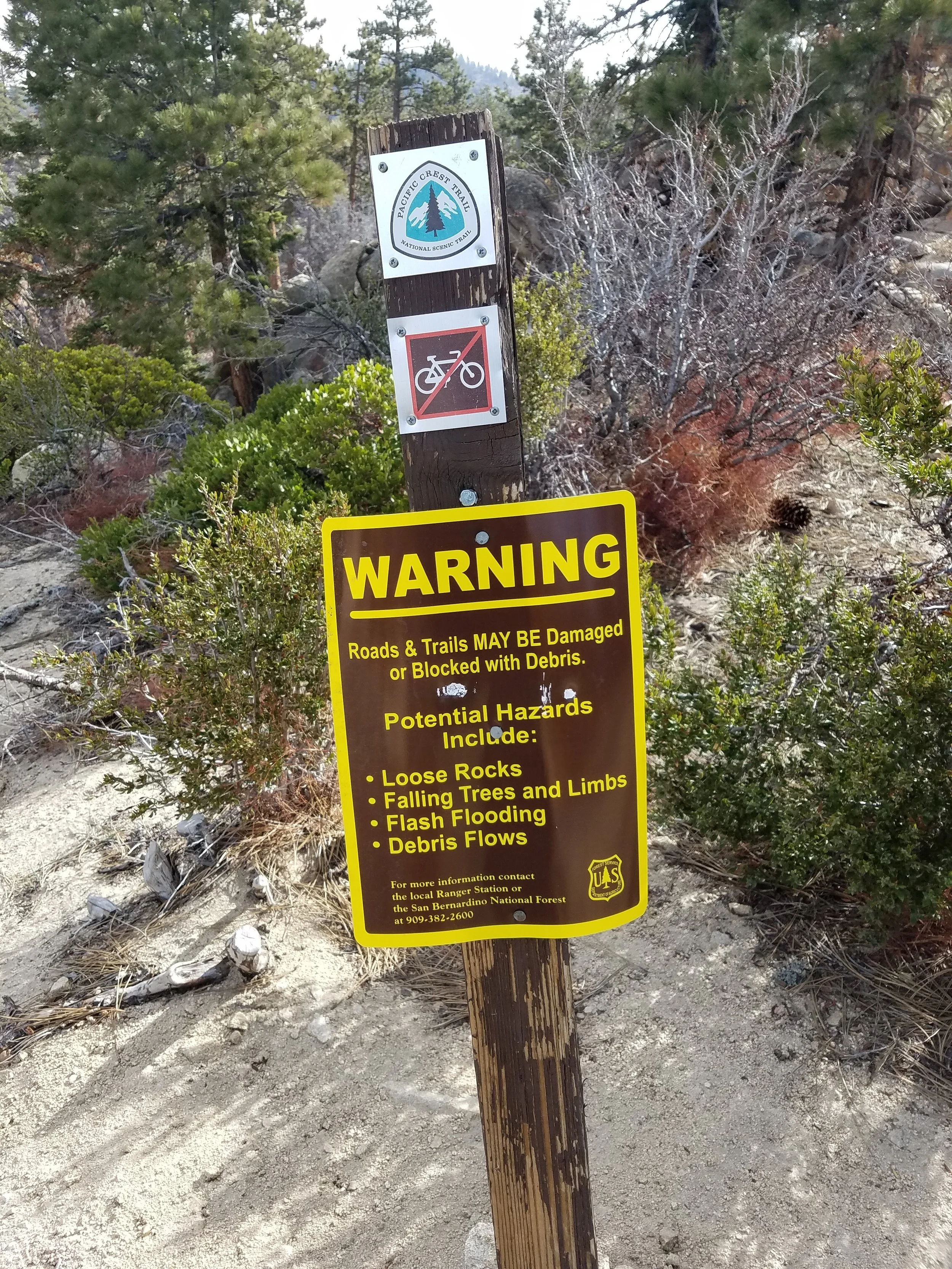 Signs inside the fire closure. There never were any signs that actually said "No Camping".