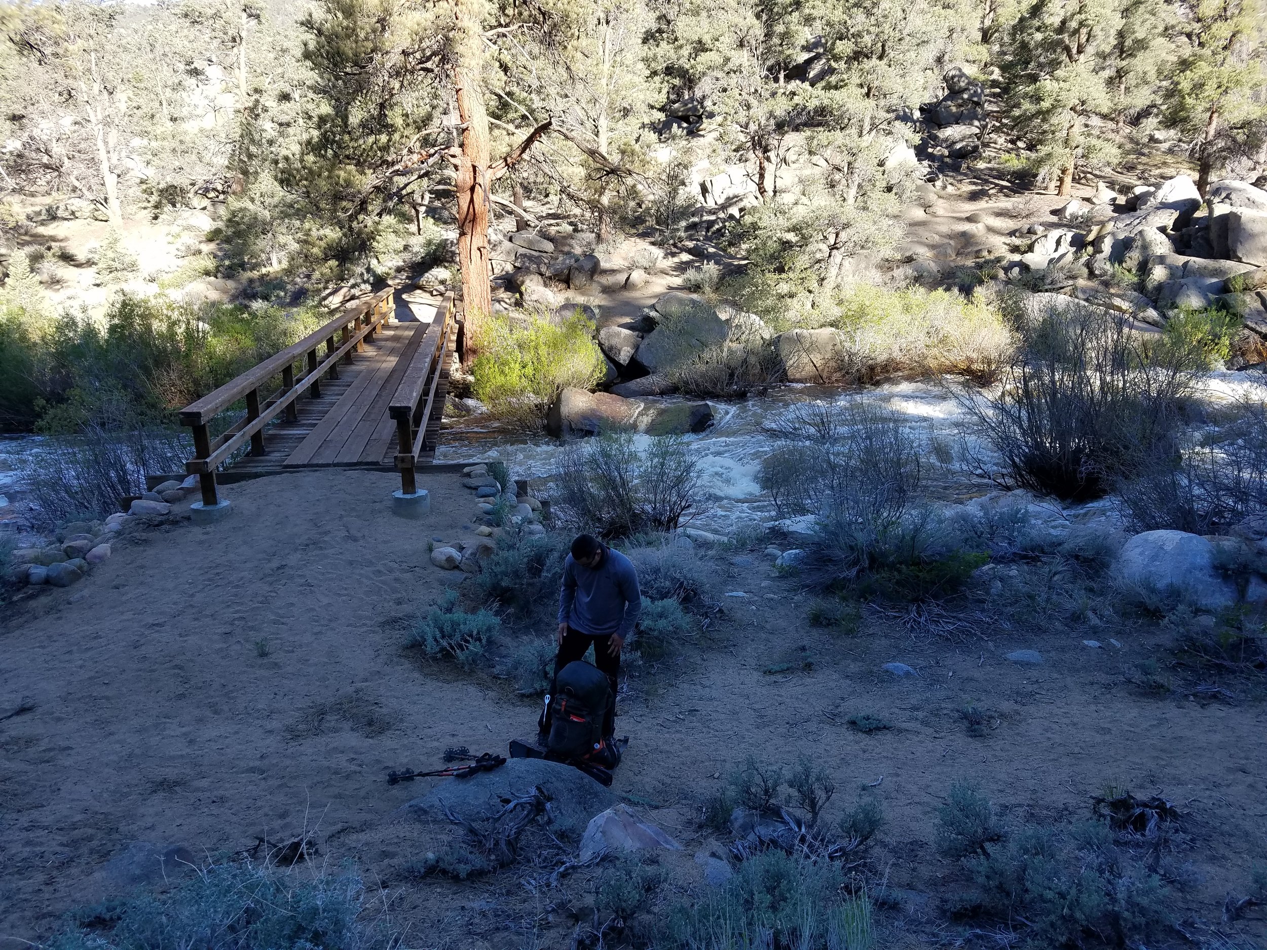 Overlooking our first encounter with the South Fork of the Kern River.