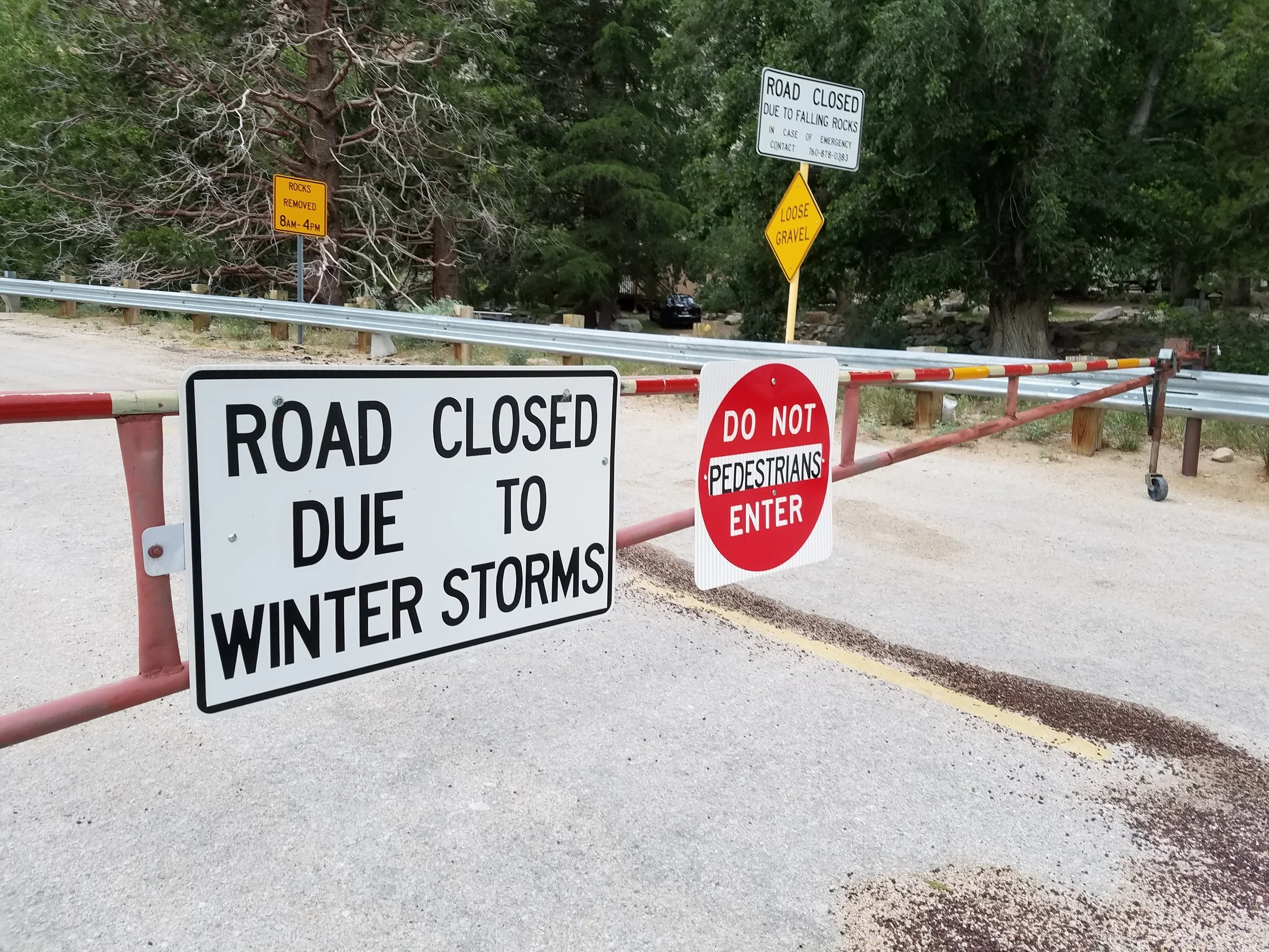 Might be hard to do a road walk on a closed road. "Luckily" they let us through.... Dammit.