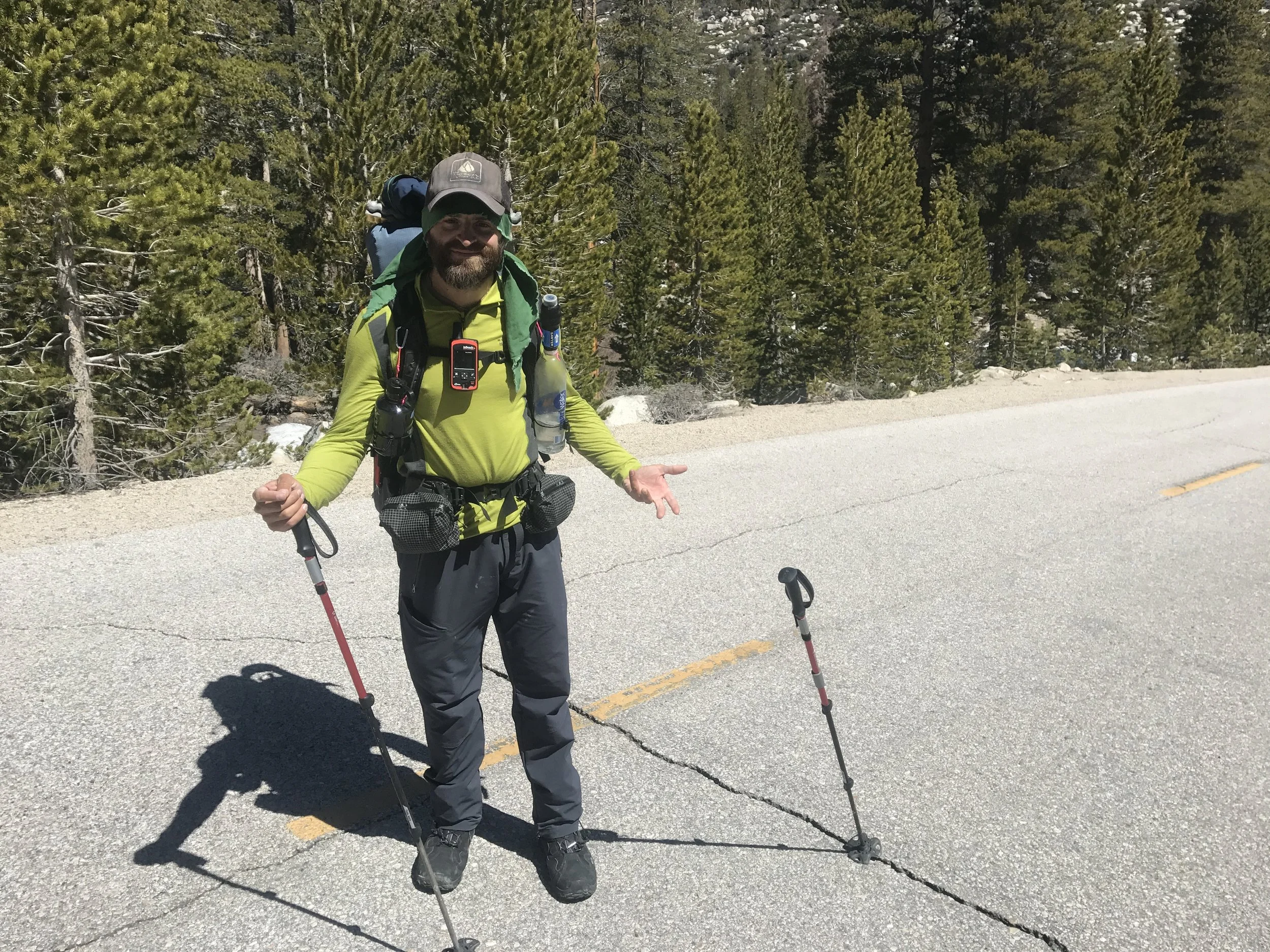 The asphalt grabbed my trekking poles out of my hand several times that day. Too many times. So many I had to take a picture of it.